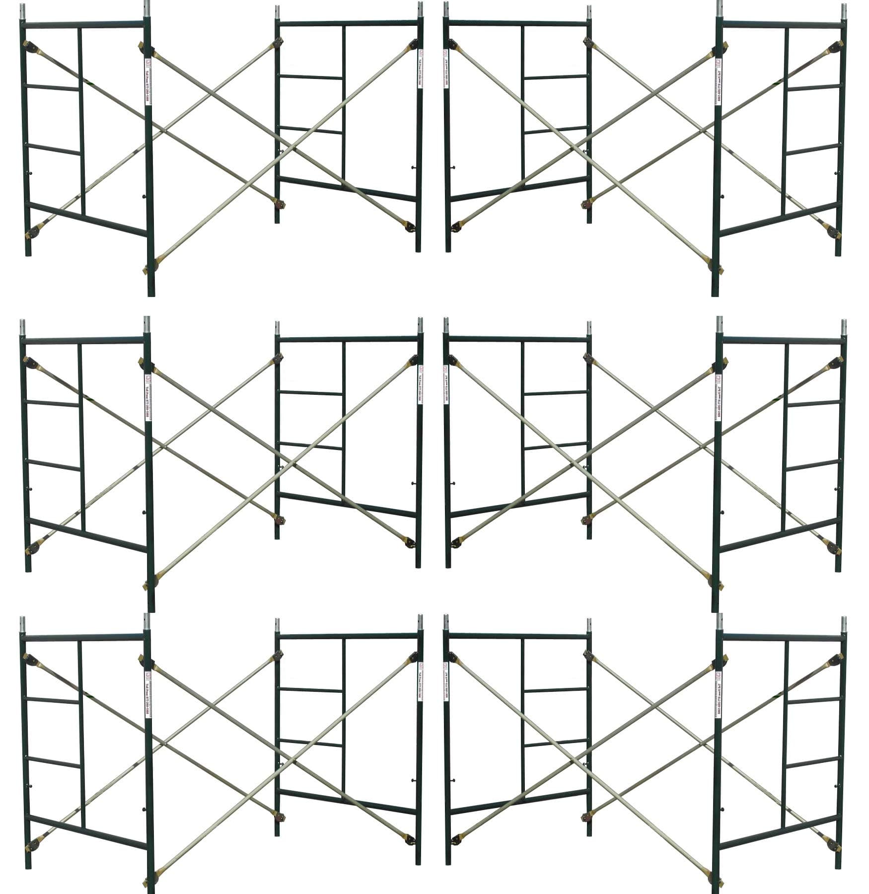 6 Set New Snap-On Lock 5' X 5' X 7' Masonry Scaffolding Frame Sets CBM Scaffold Y