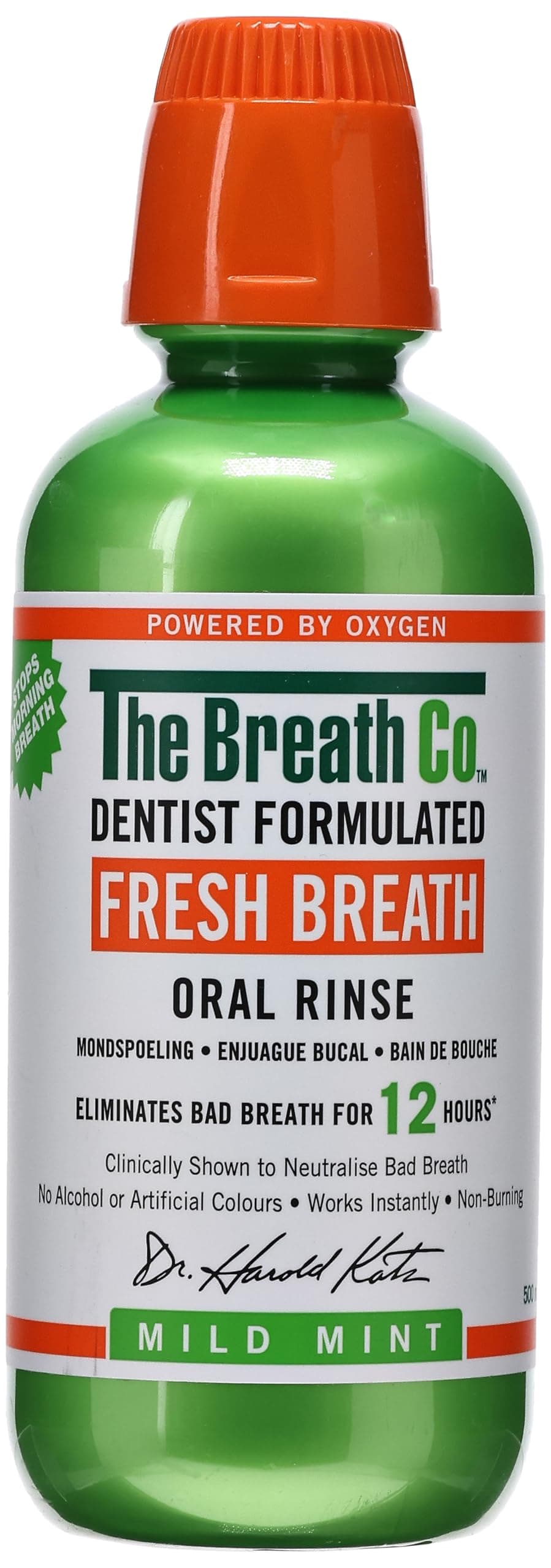 The Breathco Fresh Breath Oral Rinse, Mild Mint (500ml)