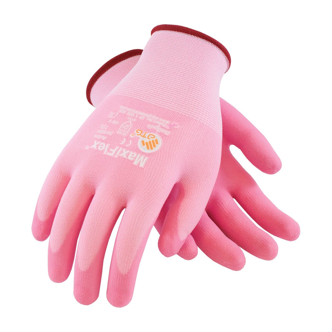ATG 34-8264/XS Maxiflex Active, 15G Pink Nylon/Elastane Shell, Pink Foam Nitrile Pink XS