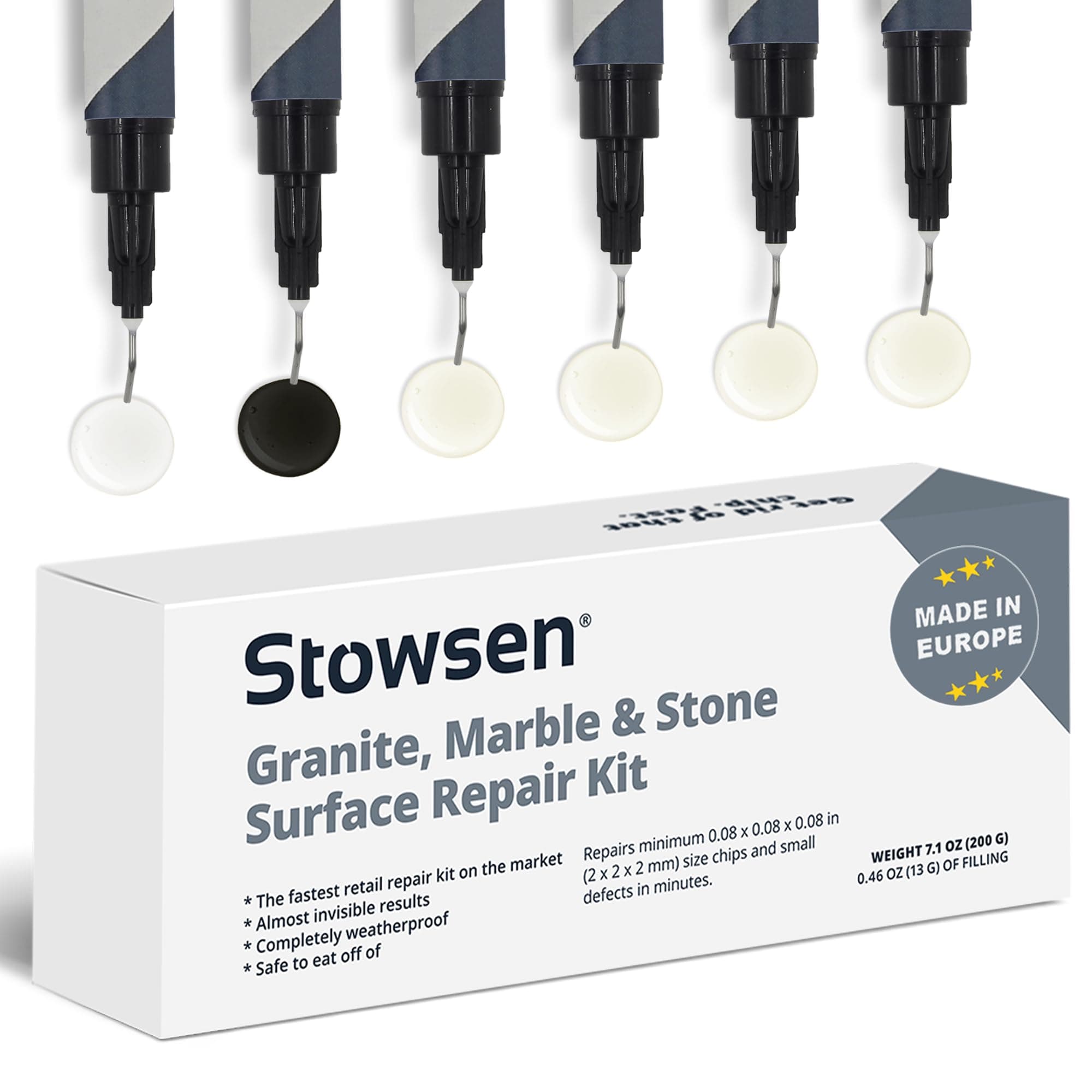 - Granite, Marble & Stone Repair Kit - Fix Chips & Defects in Minutes | Restore Tiles & Countertops with Ease | for Quartz Corian Marble or Stone | Flawless Results Every Time | Repair Up to 20 Chips
