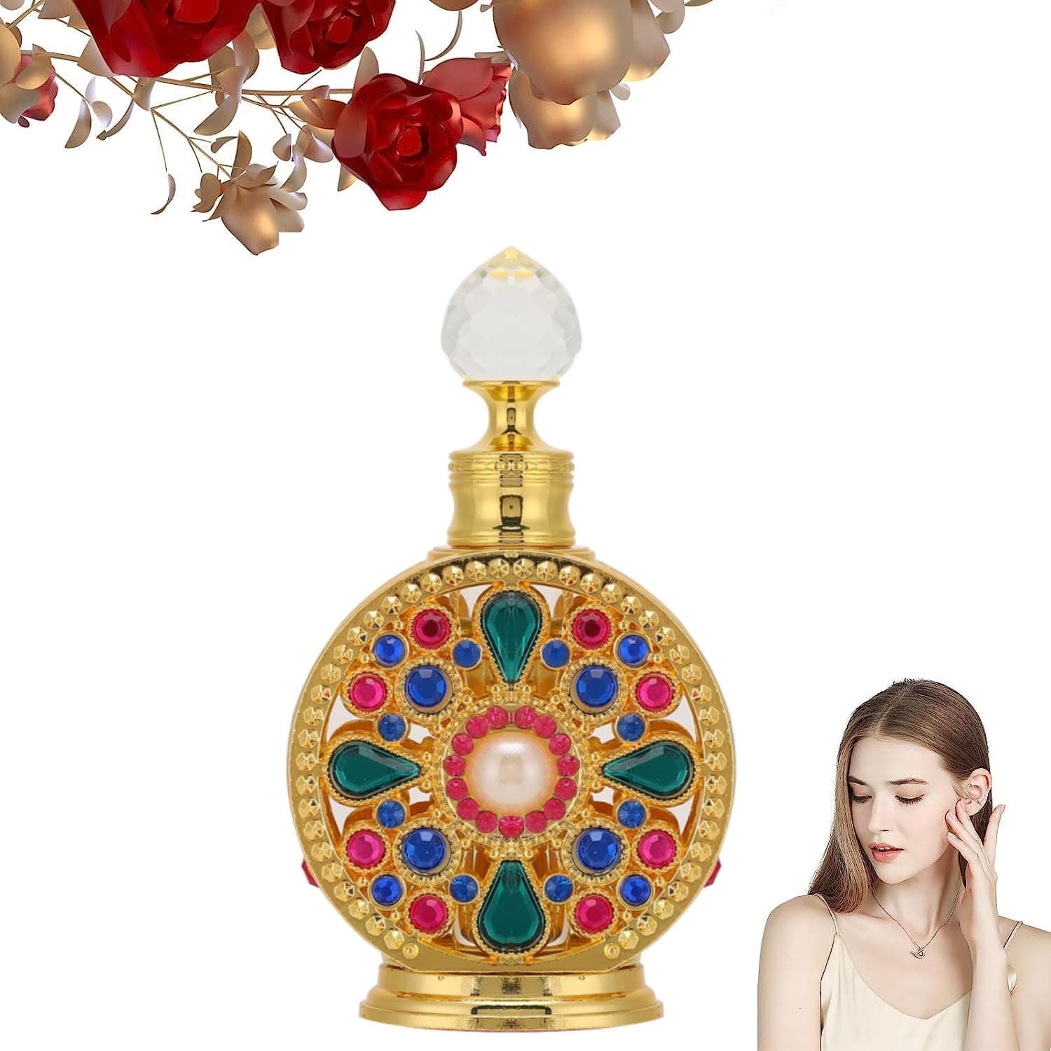 LIZEALUCKY Arabian Concentrated Perfume Oil for Women - Long Lasting Retro Essential Oil Gift, 15ml