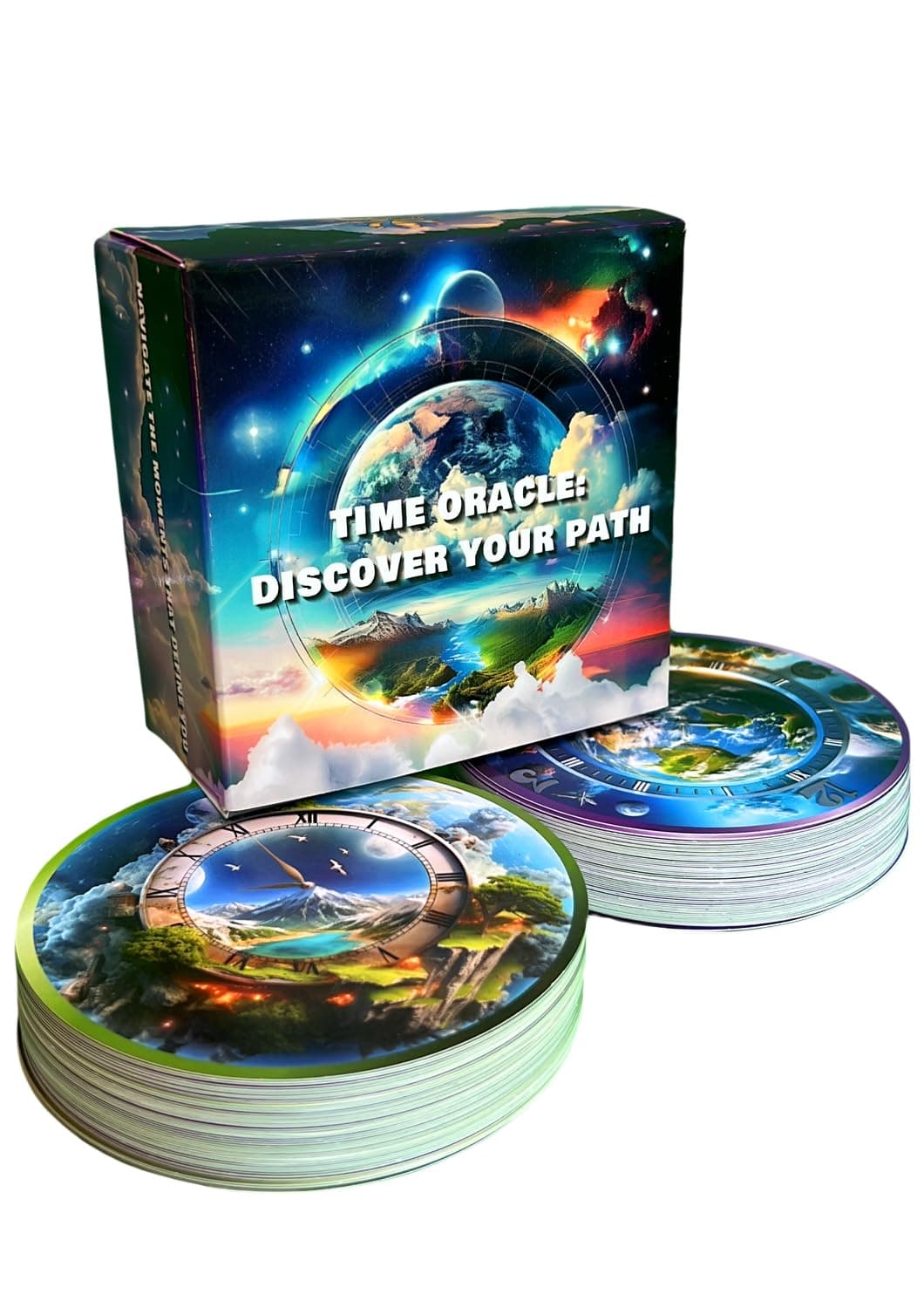 Milliana Riche Time Oracle Cards, 100 Oracles for Fortune-Telling; Positive Affirmations for Stress Relief, Inspirational Messages, Icebreaker, Fun Party Games.