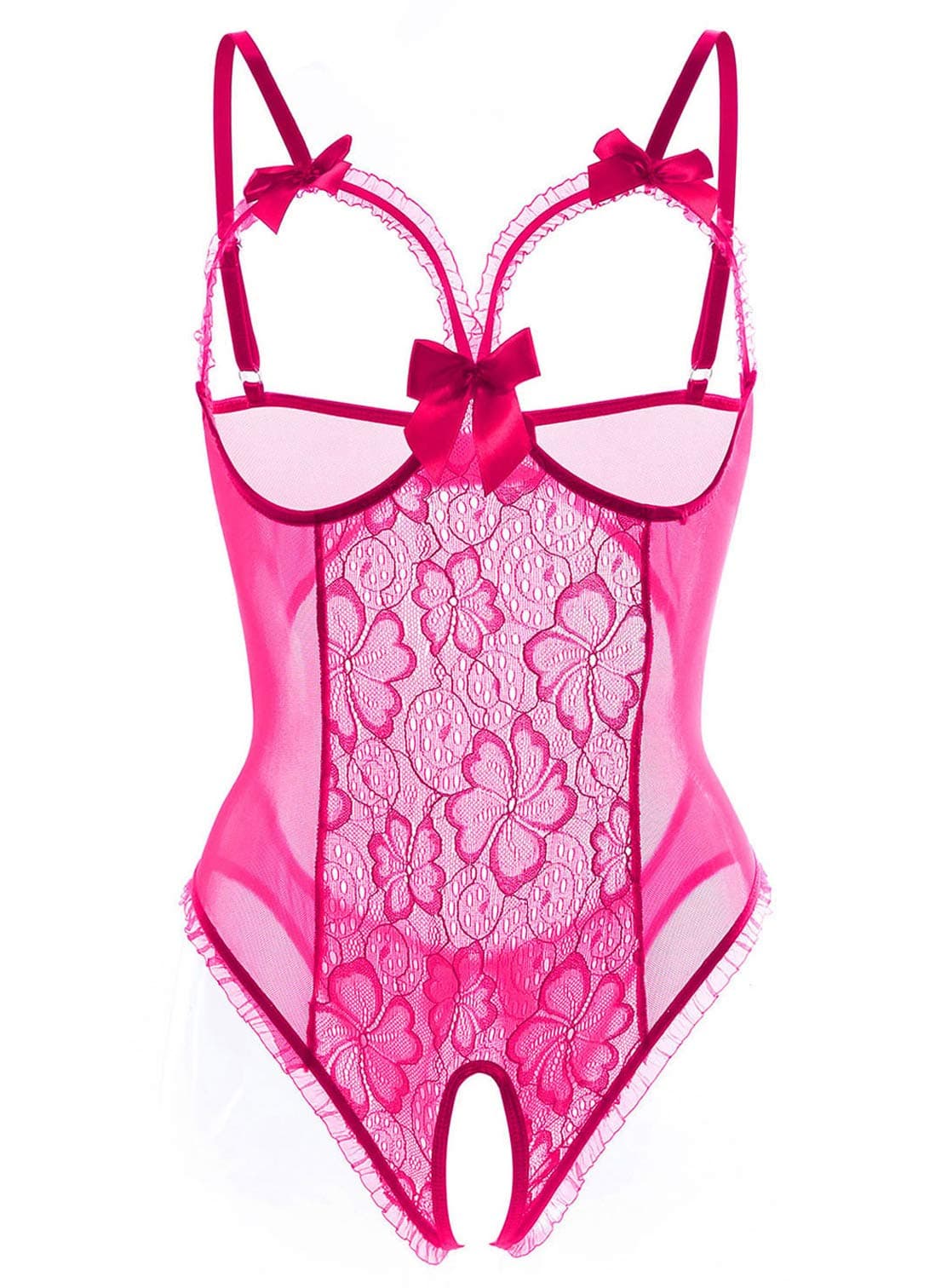 Women Sexy Teddy Lingerie One Piece Lace Babydoll Bodysuit Nightie Plus Size S-3XL