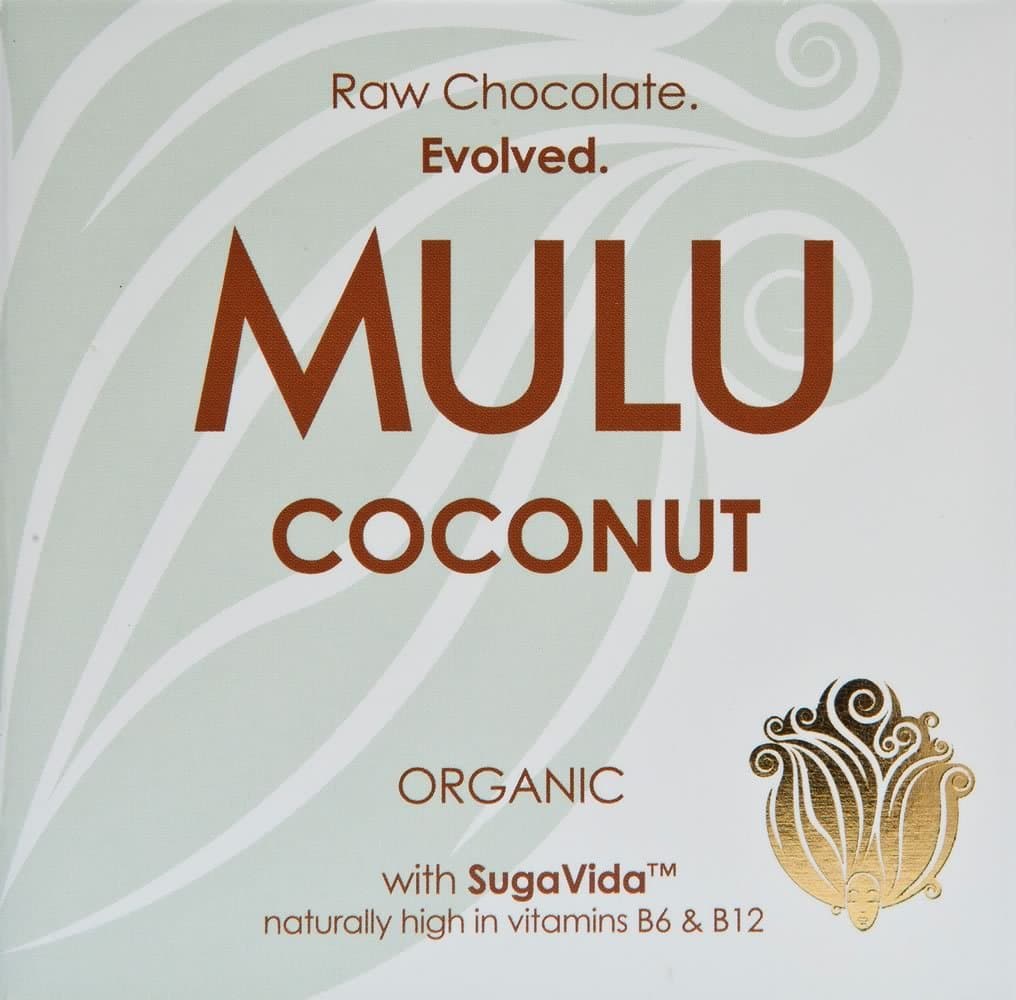 Mulu Coconut Organic Raw Chocolate Bar 10 x 37g (Vegan "Milk" Chocolate)
