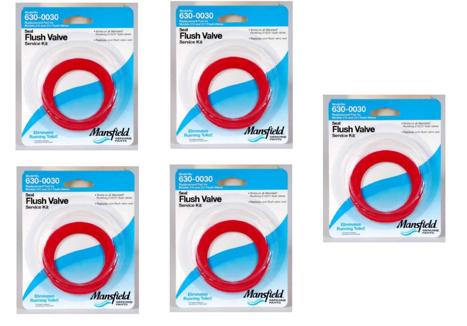 MansfieldPlumbing 0030 Flush Valve Service Pack, Fits 210/211 Flush Valve (5-(Pack))