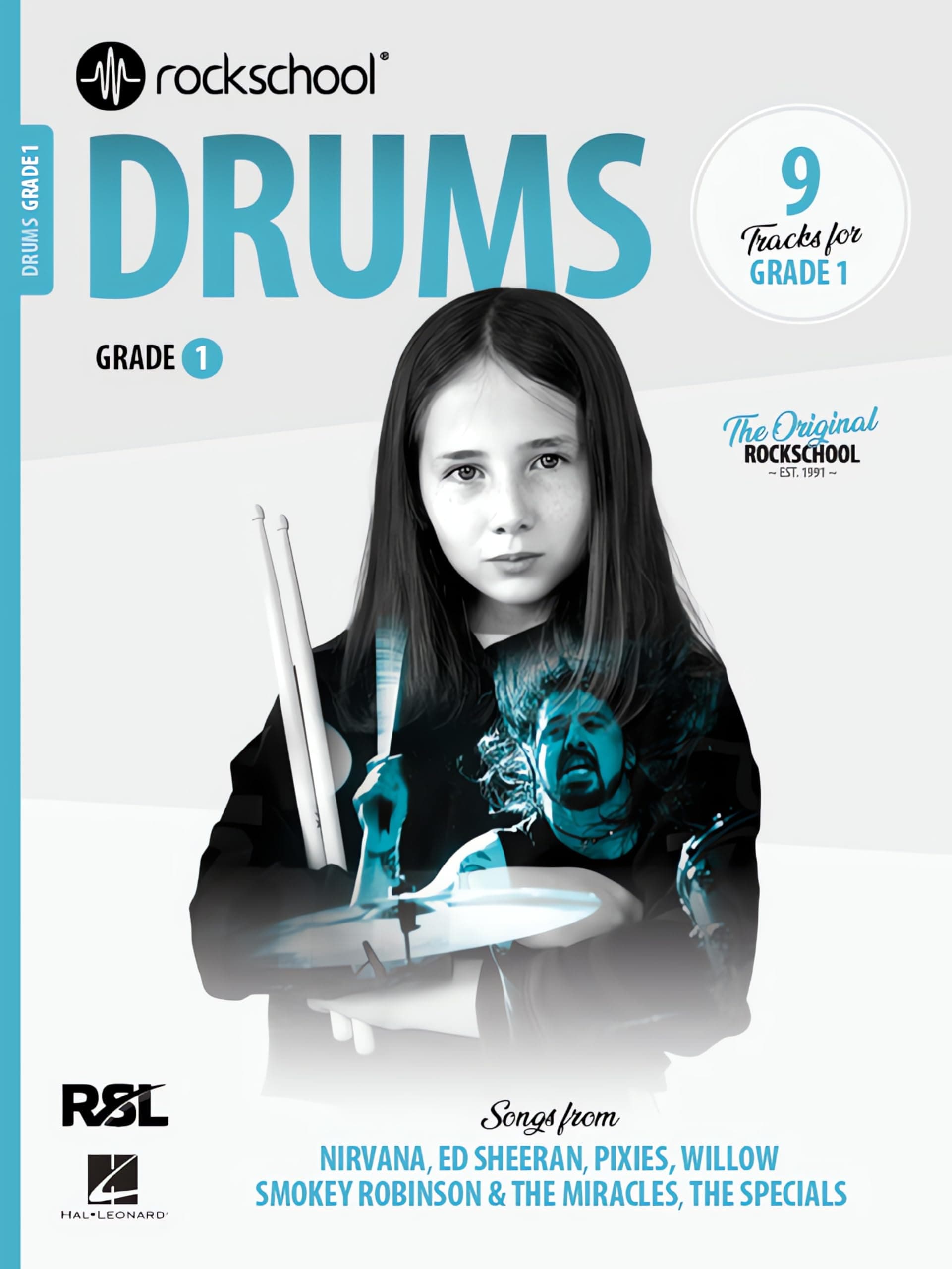 Rockschool Drums Grade 1 (2024)| Beginner Drum Sheet Music with Online Audio | Percussion Method Book for Students and Teachers | Drum Songbook with Rock, Pop, and Contemporary Styles |Exam Prep Book