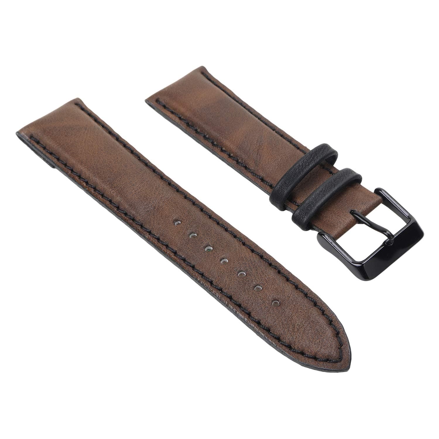 Roycee Vegan Leather Watch Strap Size 22mm (Brown)