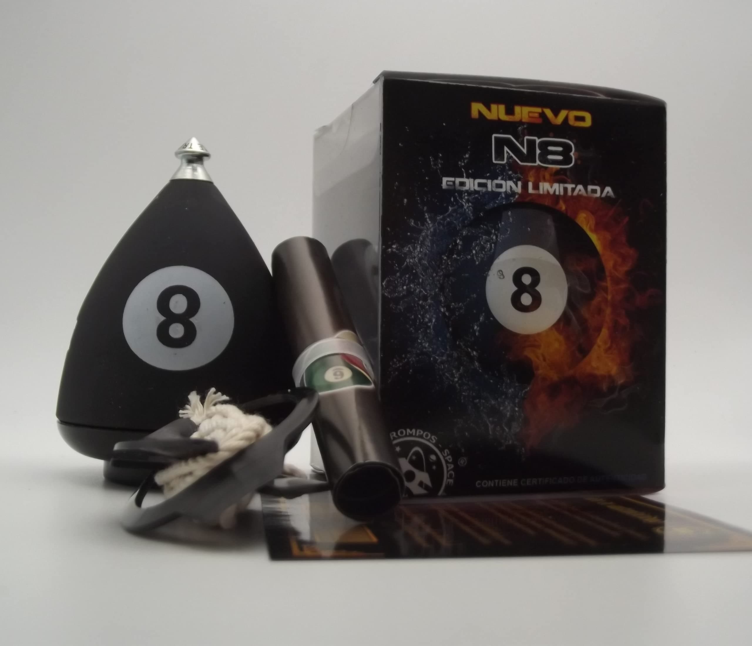 Trompos Space N8 Trick Spinning Top - Bearing Roller Tip - Limited Edition - Black