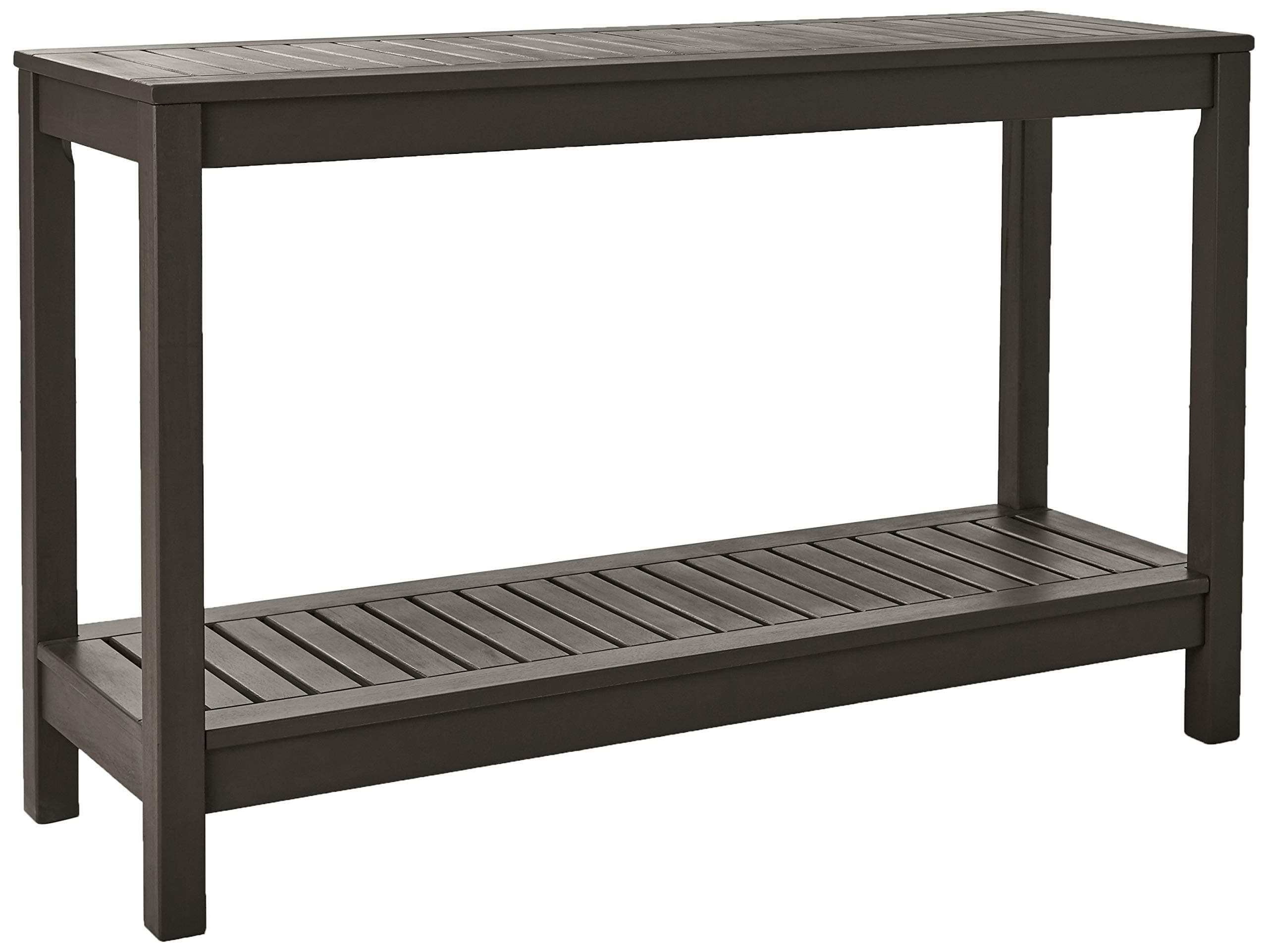 Cambridge Casual Solid Wood Alfresco Outdoor Console Table – Dark Brown Finish – Durable and Stylish Accent Plant Table for Patio, Deck, Porch, Garden, and Outdoor Spaces