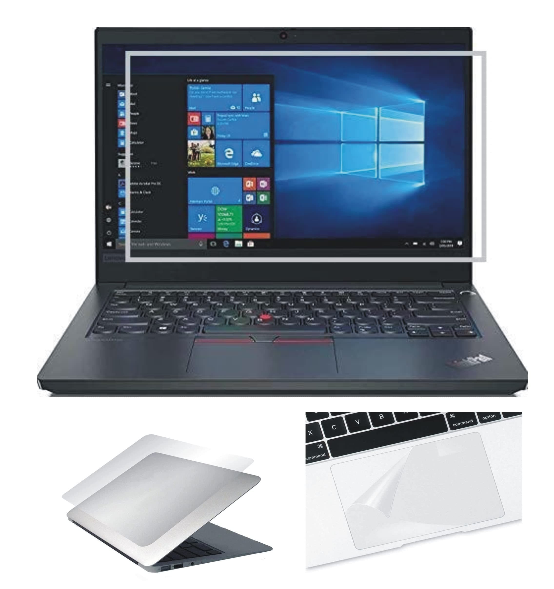 Ecomaholics 3 in 1 Laptop Screen Guard (clear) / Laptop Skin (clear) / Touchpad Protector (Matte) for HP 15 (2021) AMD Ryzen 3-3250 15.6 inches FHD Screen laptop - Laptop Accessories Combo Kit