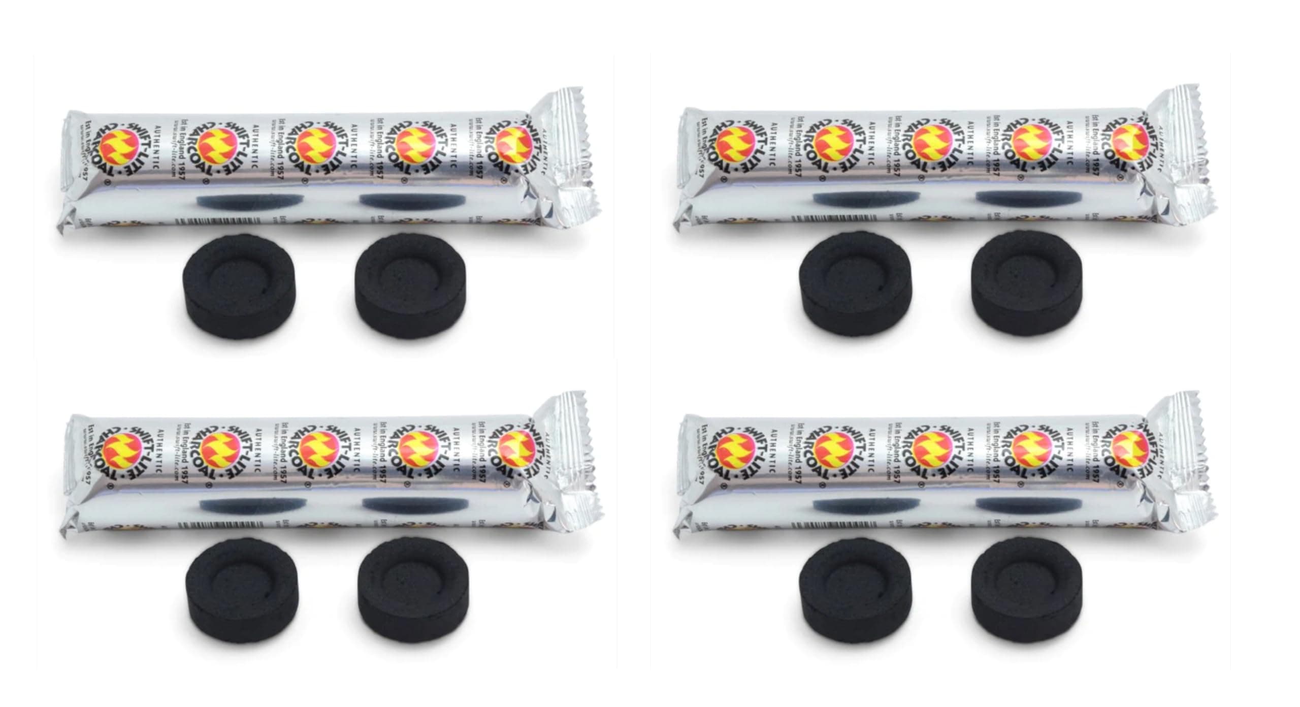 Tube of 10 Charcoal Tablets x 4 for Resin and Incense Burners Shisha BBQ