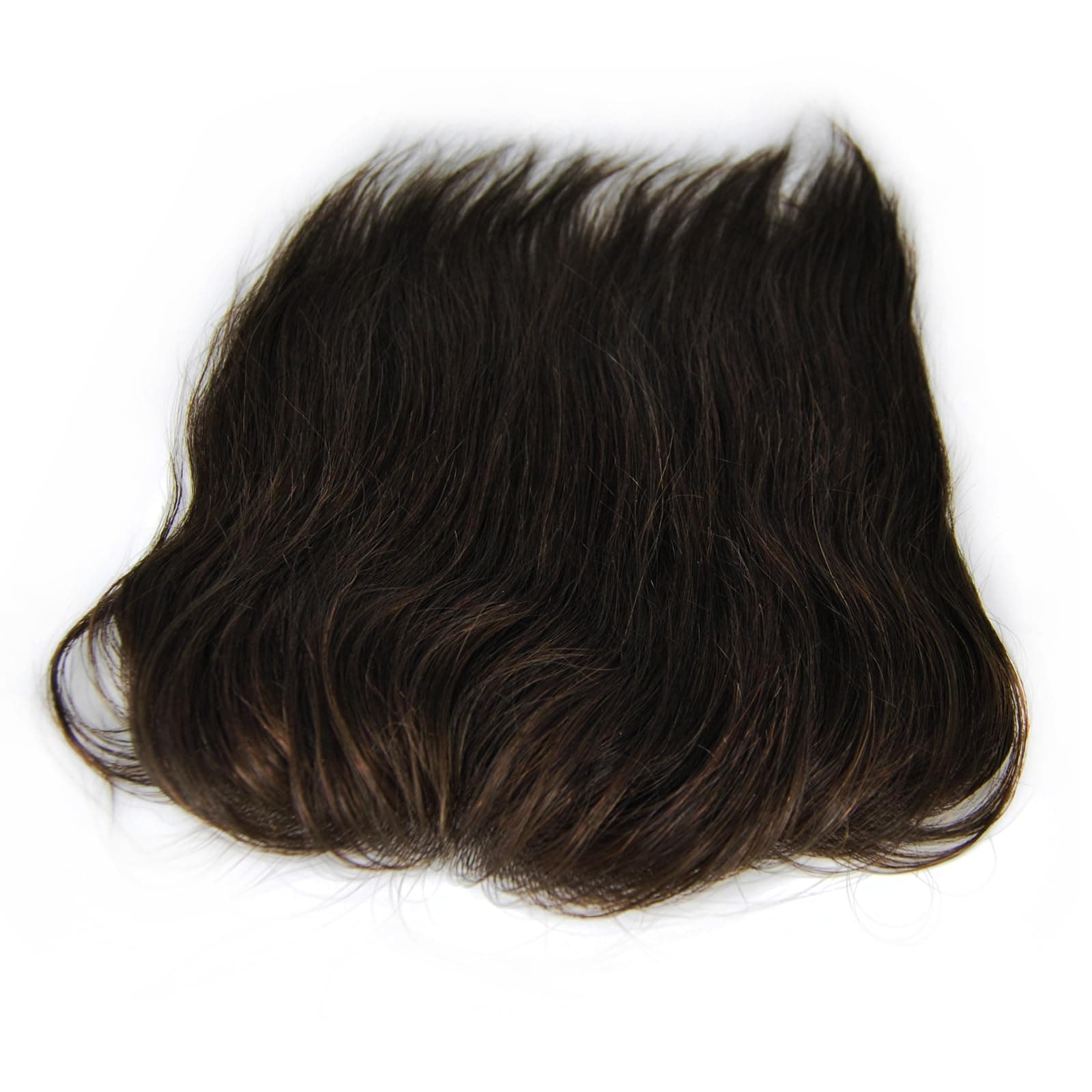 Mens Hairline Toupee Front Hair Loss Thinning Hair in Forehead (2-Dark Brown)