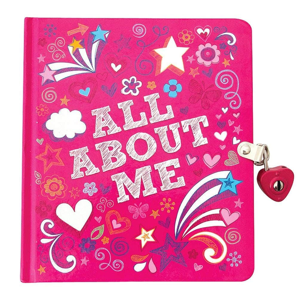 Playhouse All About Me Shiny Foil Cover Lock & Key Lined Page Diary for Girls