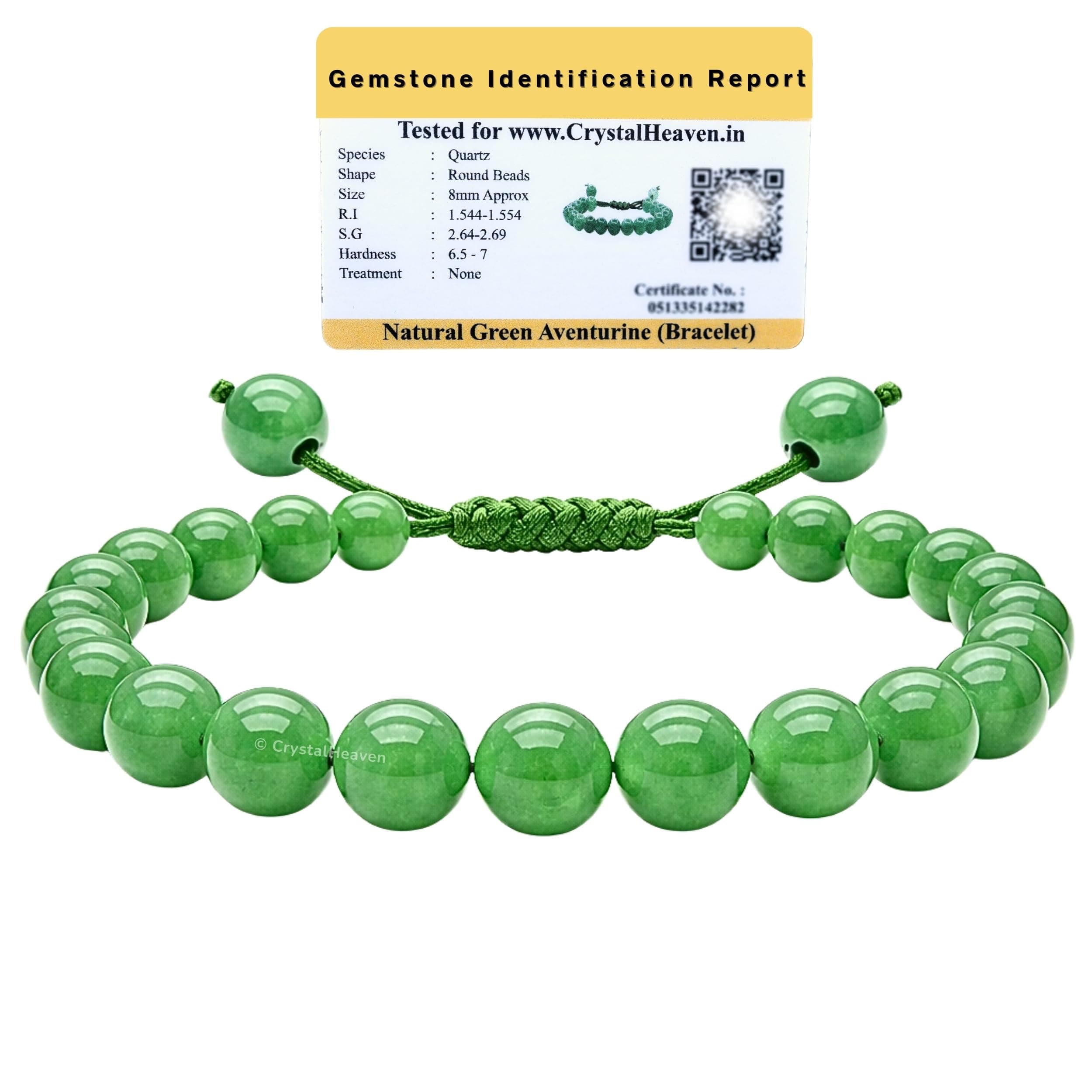 Certified Crystal Bracelet for Women Men with Healing Crystal and Reiki Stone - Original Authentic Gemstone Adjustable Beaded Bracelet for Money, Wealth Success & Positive Energy