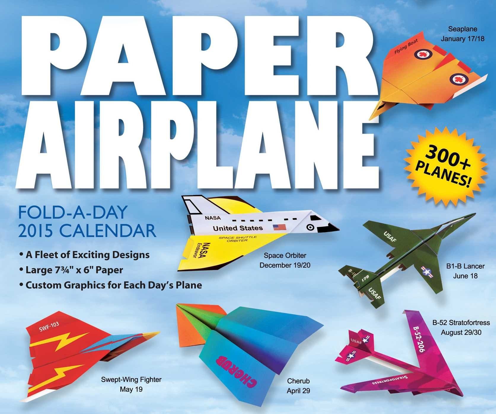 Paper Airplane Fold-a-Day 2015 Day-to-Day Calendar Calendar – Day to Day Calendar, July 15, 2014