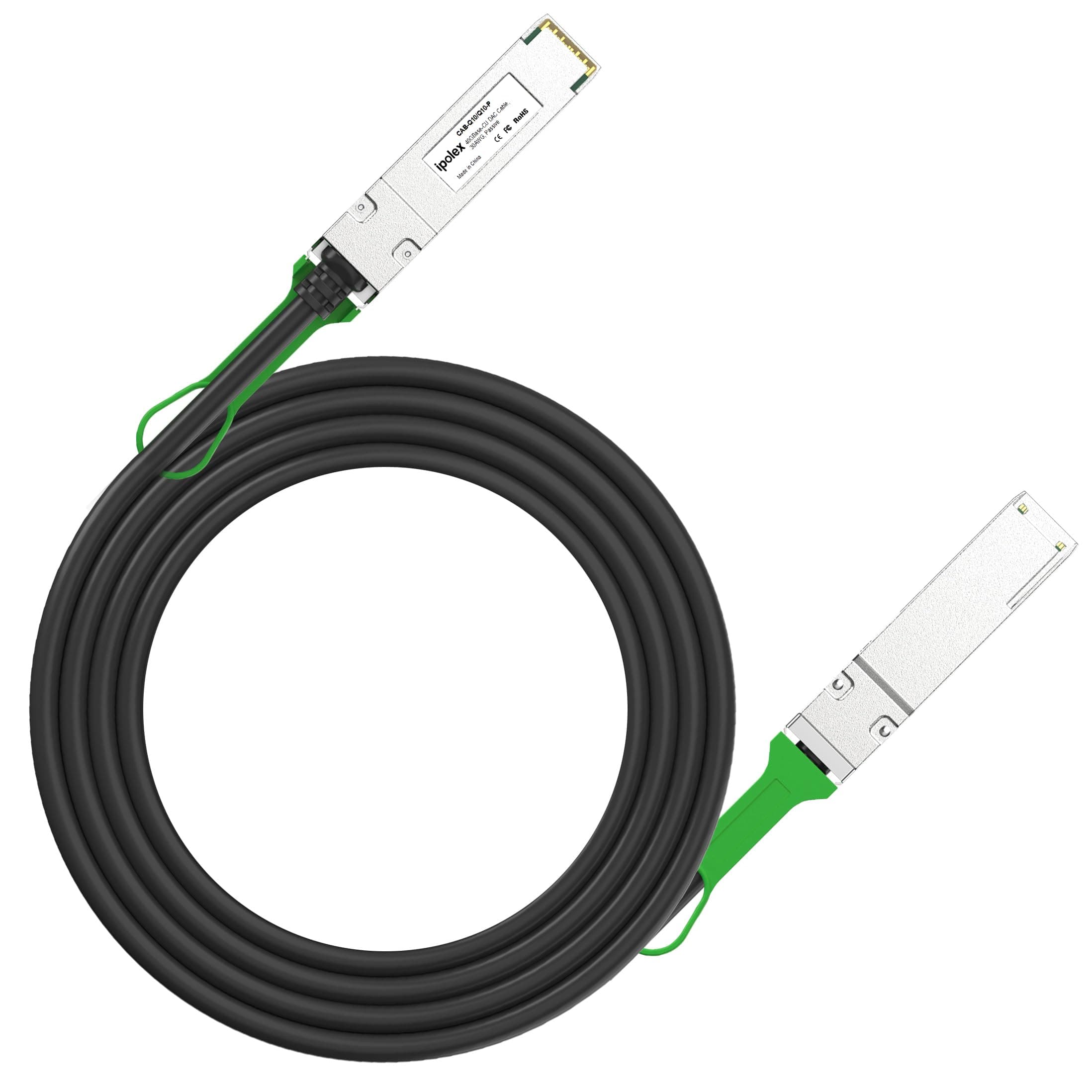 ipolex 40G QSFP+ DAC Twinax Cable, 40GBASE-CR4 Passive Direct Attach Copper Cable, 3m(10ft), for Cisco QSFP-H40G-CU3M, Meraki MA-CBL-40G-3M, Intel XLDACBL3,Compatible with Cisco C9500-32QC and More