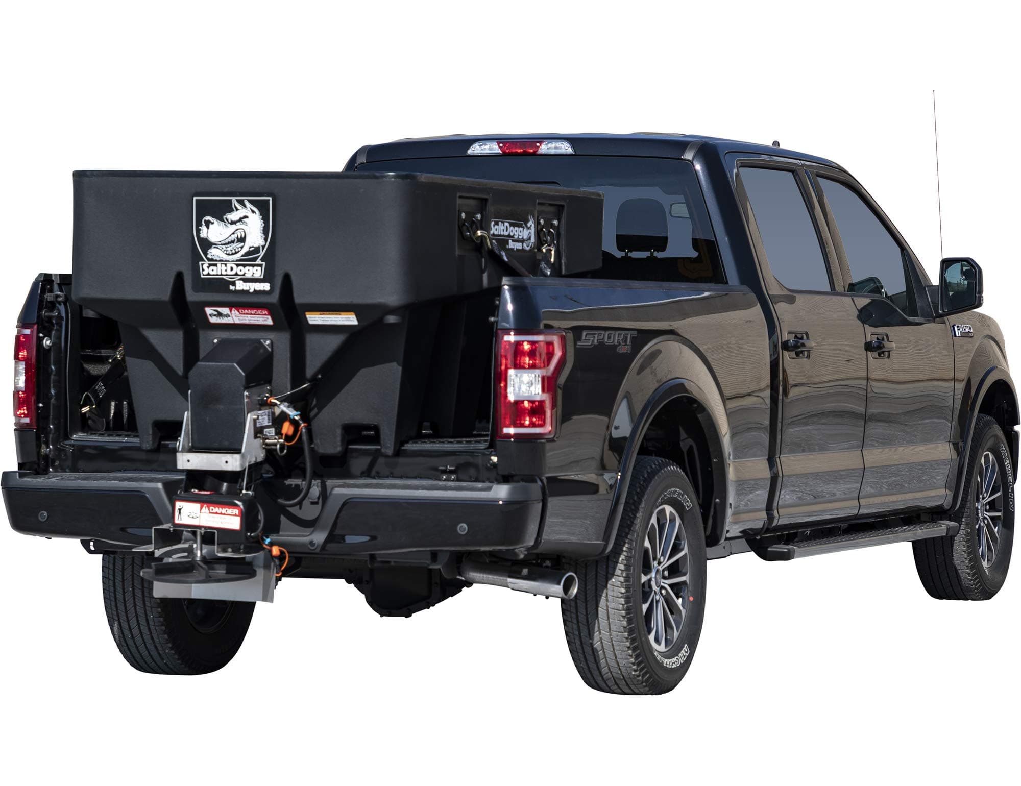 Buyers Products SaltDogg SHPE1000 Commercial Salt & Sand Spreader w/ Electric Drive Hopper, Made In The USA, 1.0 Cu Yds Capacity, Stainless Steel Auger, Light/Medium Duty Commercial Salt Spreader