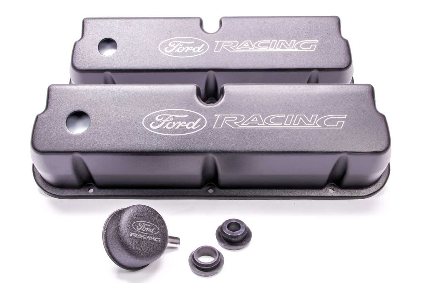 FordRacing M-6582-LE302BK Black Laser Etched Aluminum Valve Cover Set