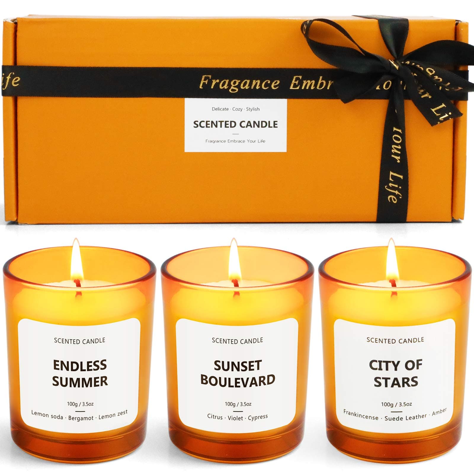 scented candles 3 pack