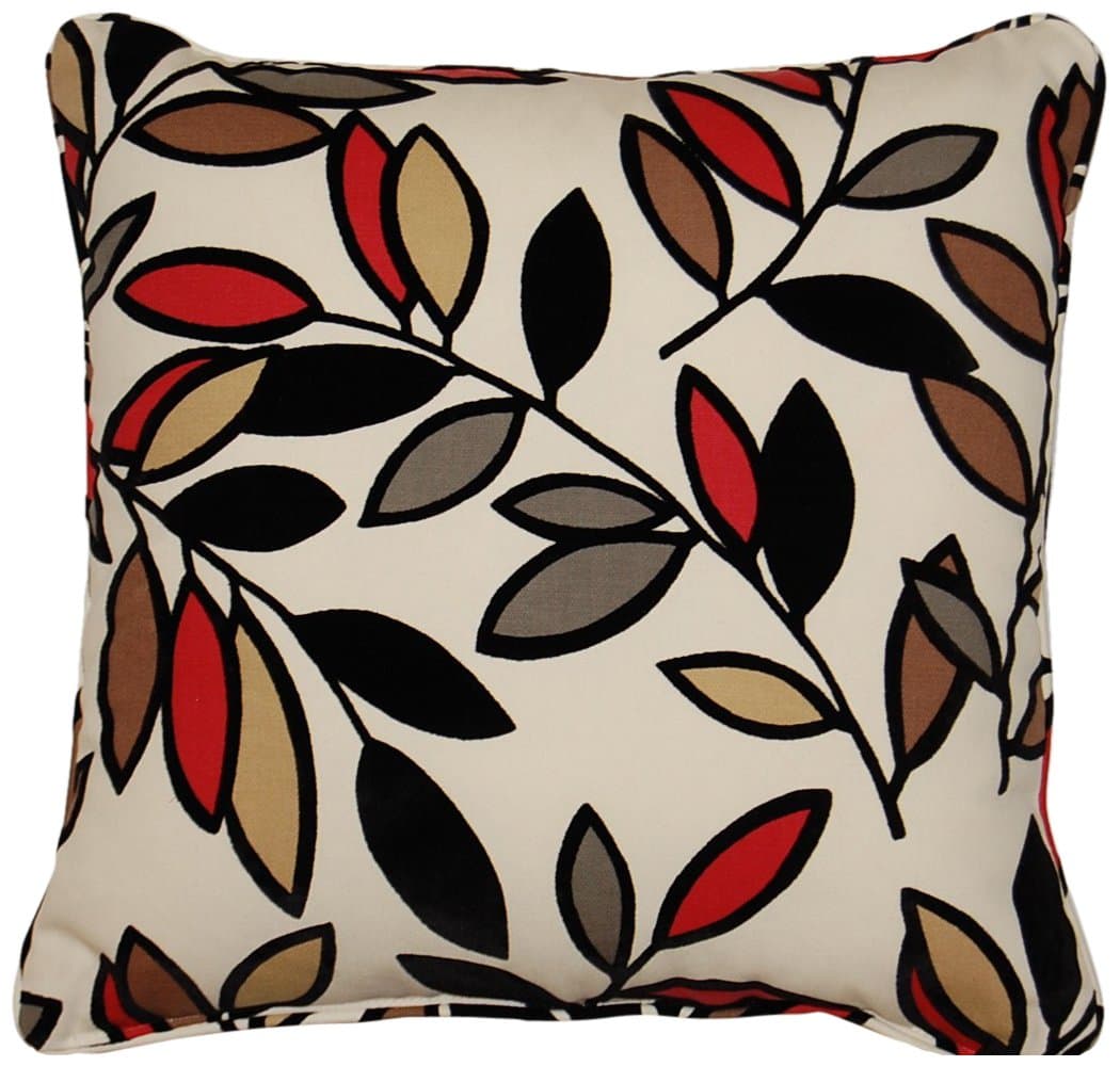 Dakotah Corded Throw Pillows, 17-Inch by 17-Inch, Kirby Black