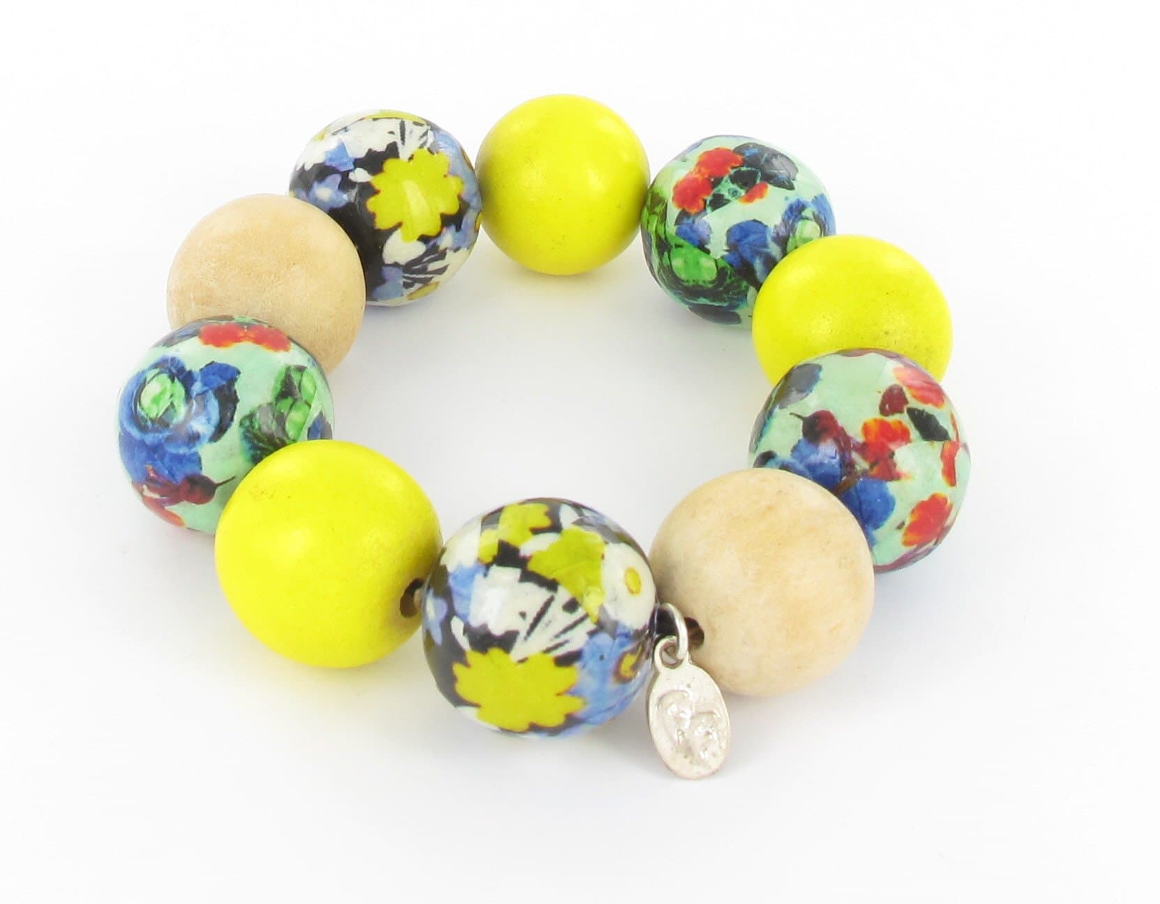 Fanny Fouks Large Yellow Beads Bracelet