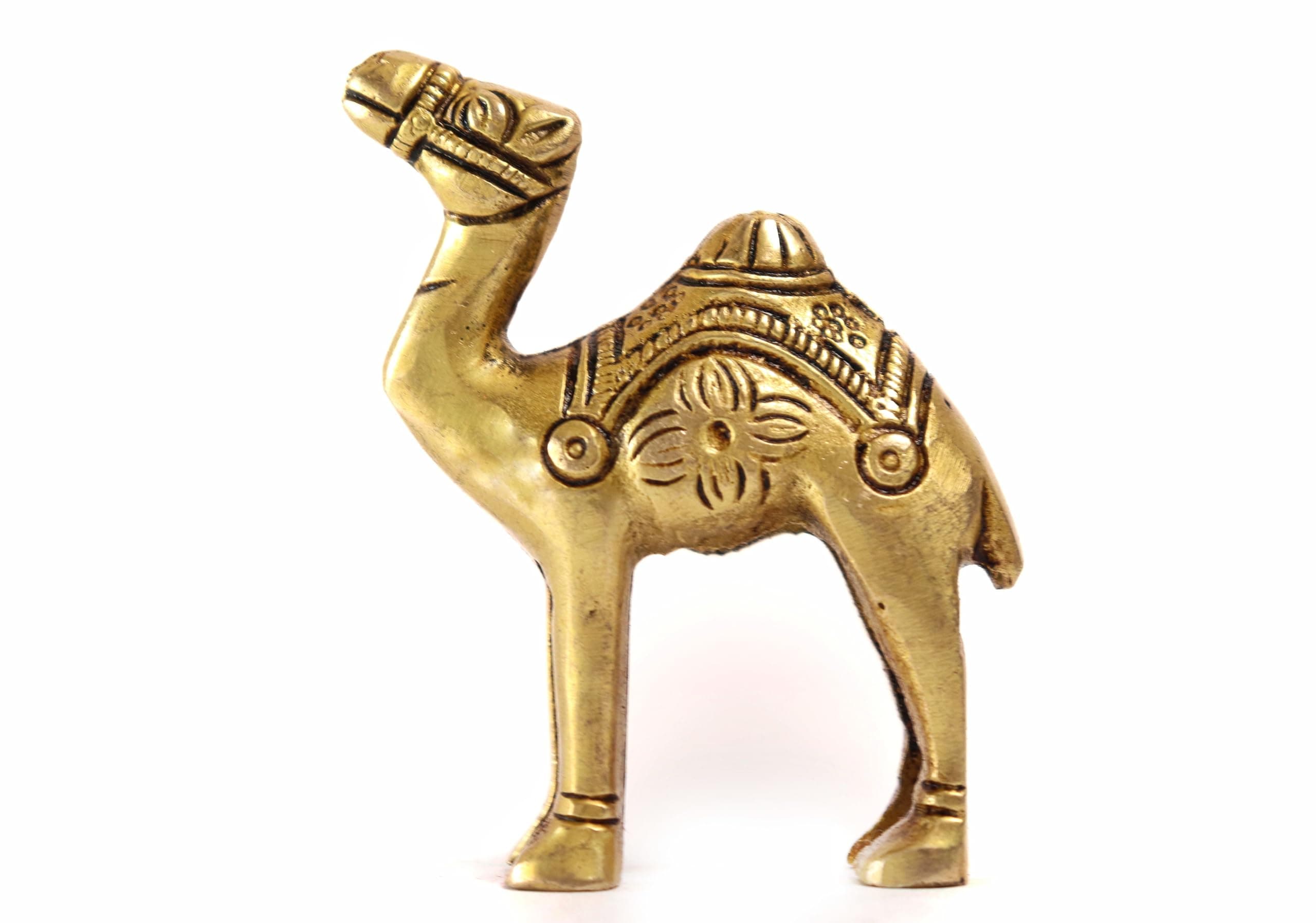 Fine Crafted Brass Camel Showpiece | 4 Inch | Statue | Figurine | Animal Set | Home Decor | VASTU | Camel Statue for Vastu | Pital | Good Luck |