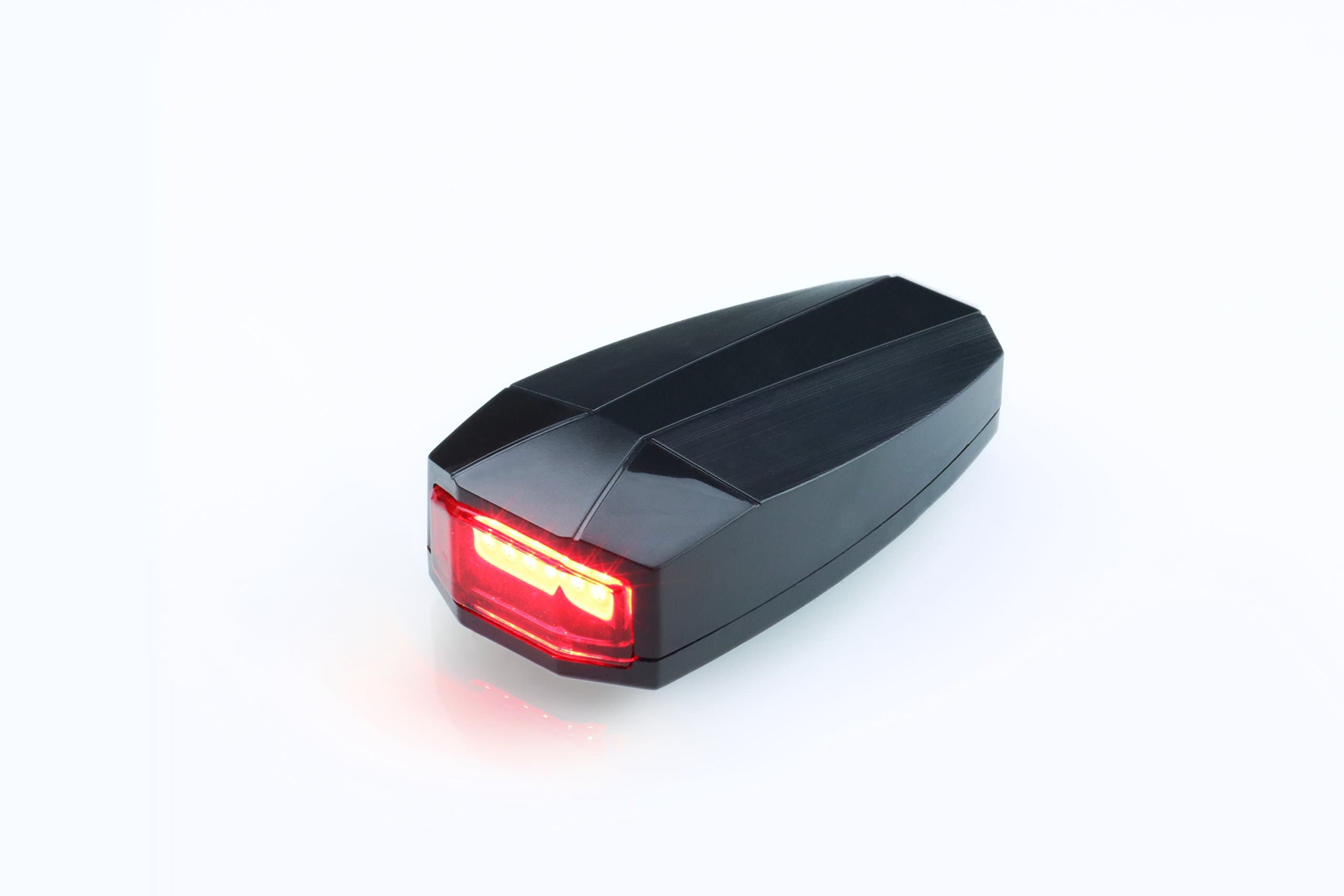 idem FCC Certified, Rechargeable Smart Bike Taillight That Turns On and Off Automatically, Deceleration Signal When Bike Slows Down Abruptly, SOS Distress Light, and Optional Theft-Deterrent Alarm.