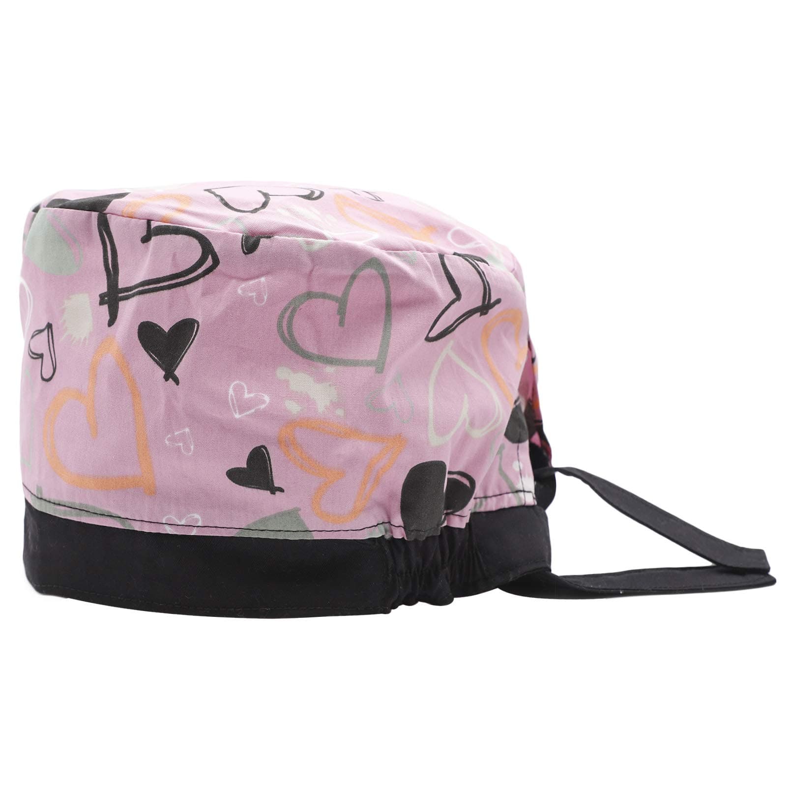 LUCKYBUNNY Gourd-Shaped Working Cap with Button, Adjustable Tie Back Hat Sweatband Hair Cover for Women Men, Multiple Color