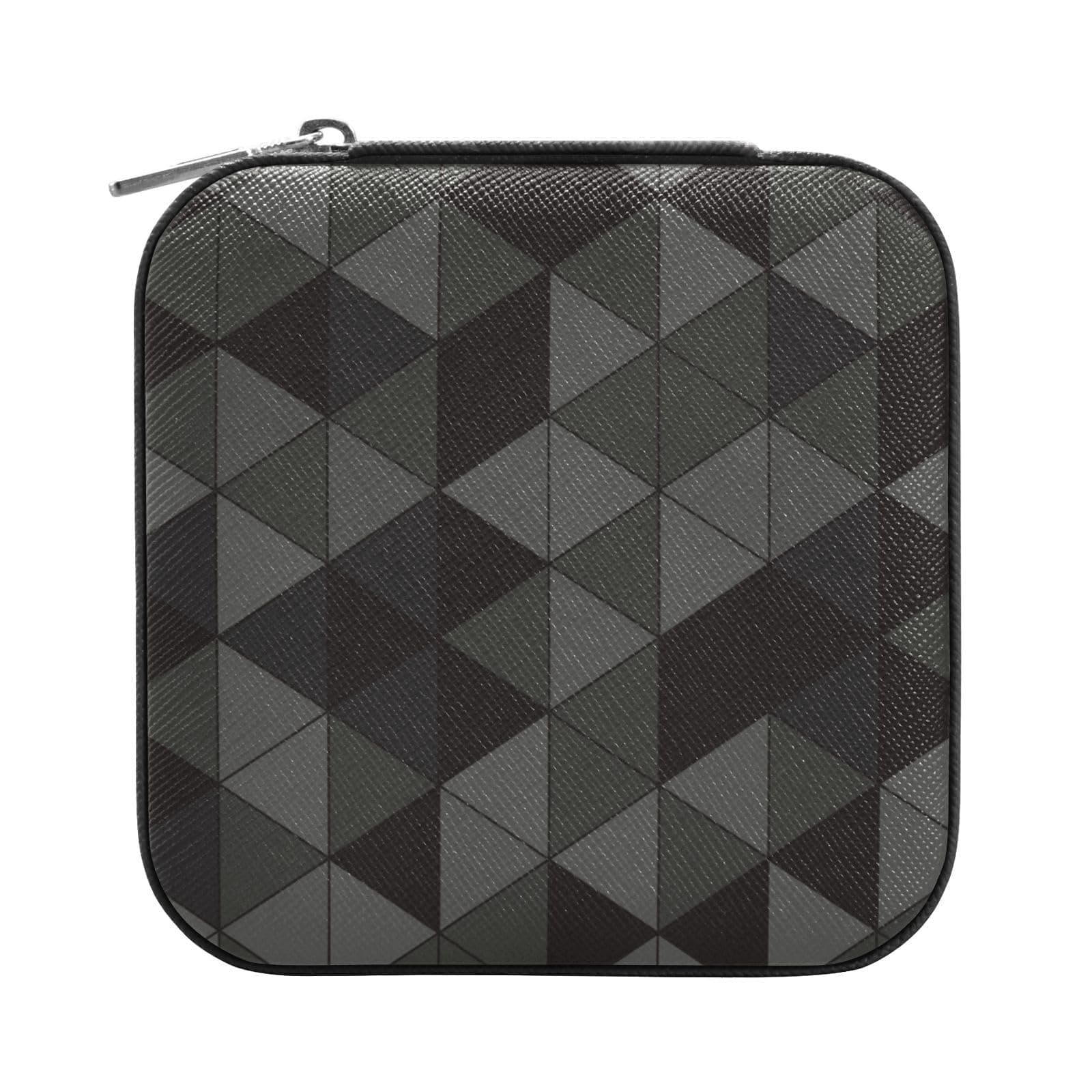 Travel Jewelry Case Box Small Mini Jewelry Organizer Display Storage for Ring Earrings Necklace Men Simple Black