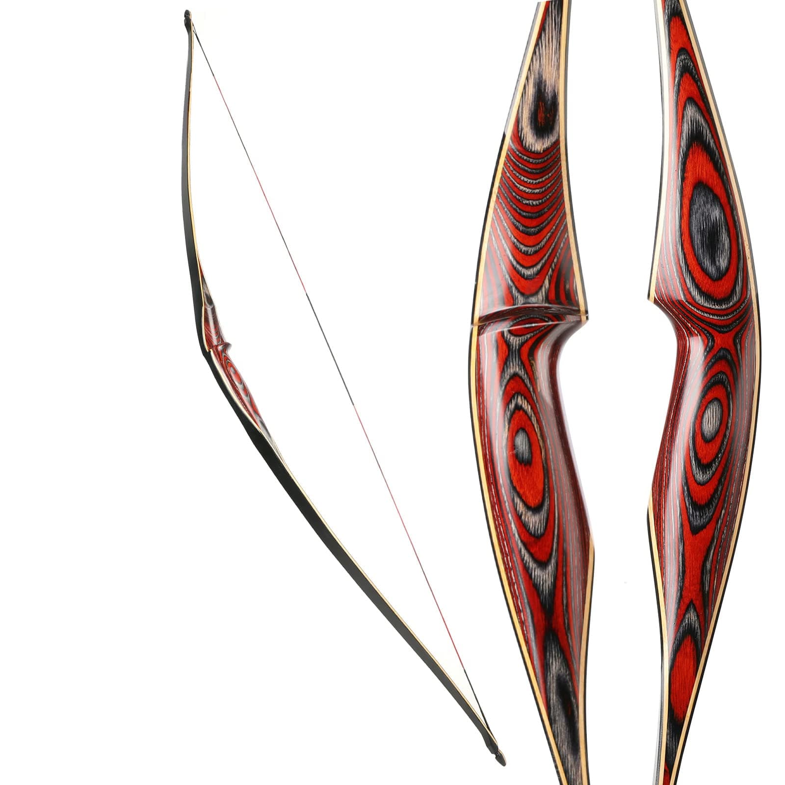 58" Laminated Recurve Bow,Amercian Hunting Bow Archery Bow 20-60lbs