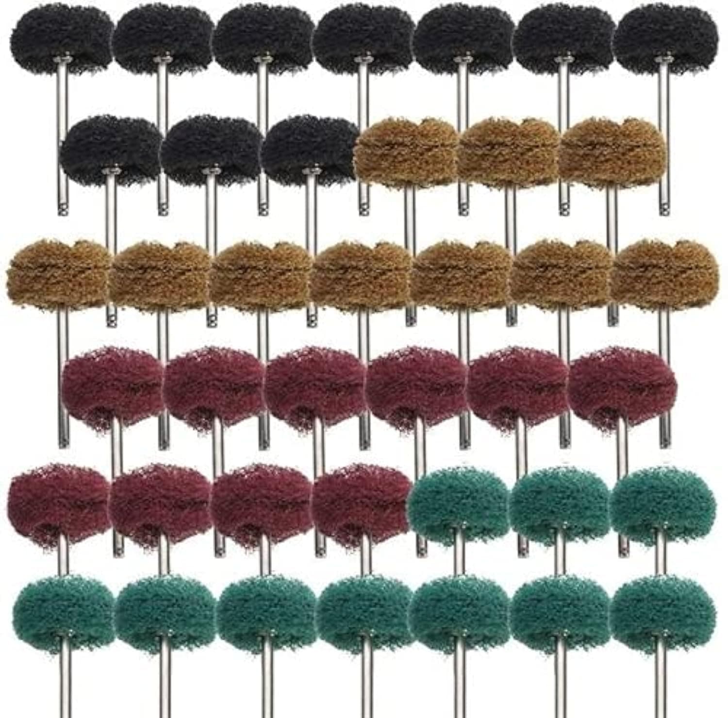 Rocaris 40 Pack 1 inch Abrasive Wheel Buffing Polishing Wheel Set for Rotary Tool - 25mm…
