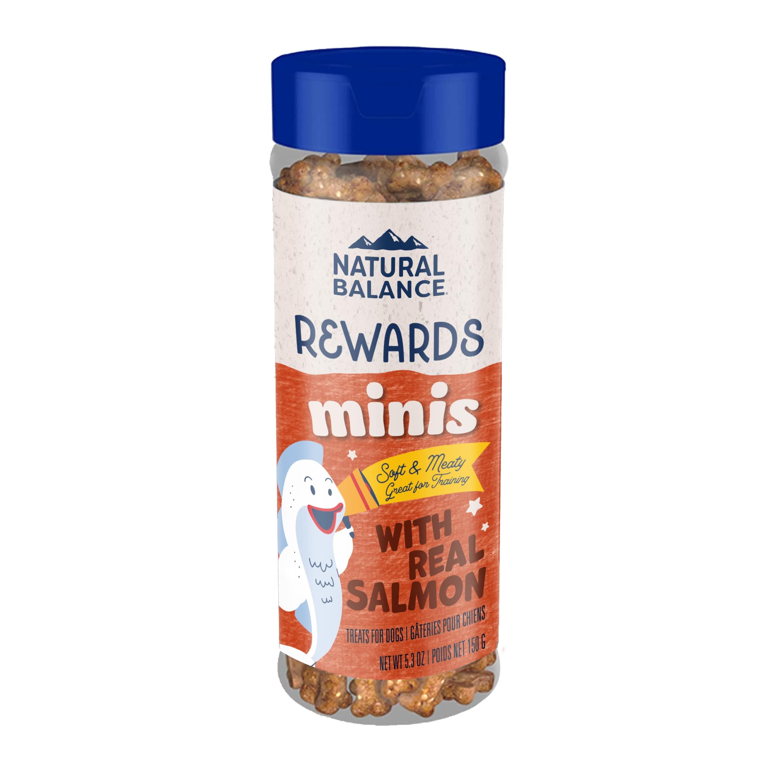 Limited Ingredient Mini-Rewards Salmon Grain-Free Dog Training Treats for Dogs | 5.3 Ounce Canister