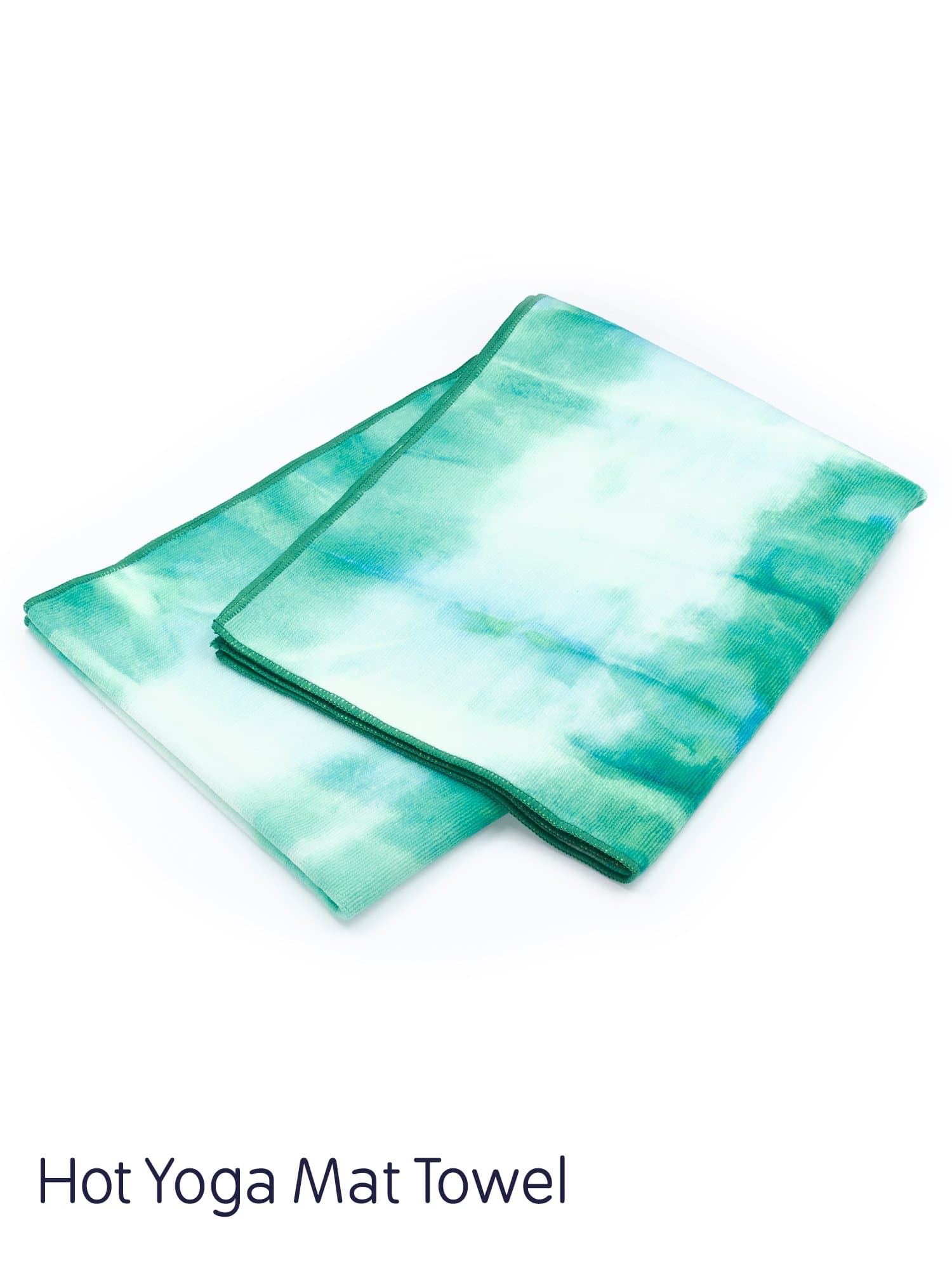 Apana Fitness Hot Yoga Tie Dye Mat Towel, Agua Verde Green