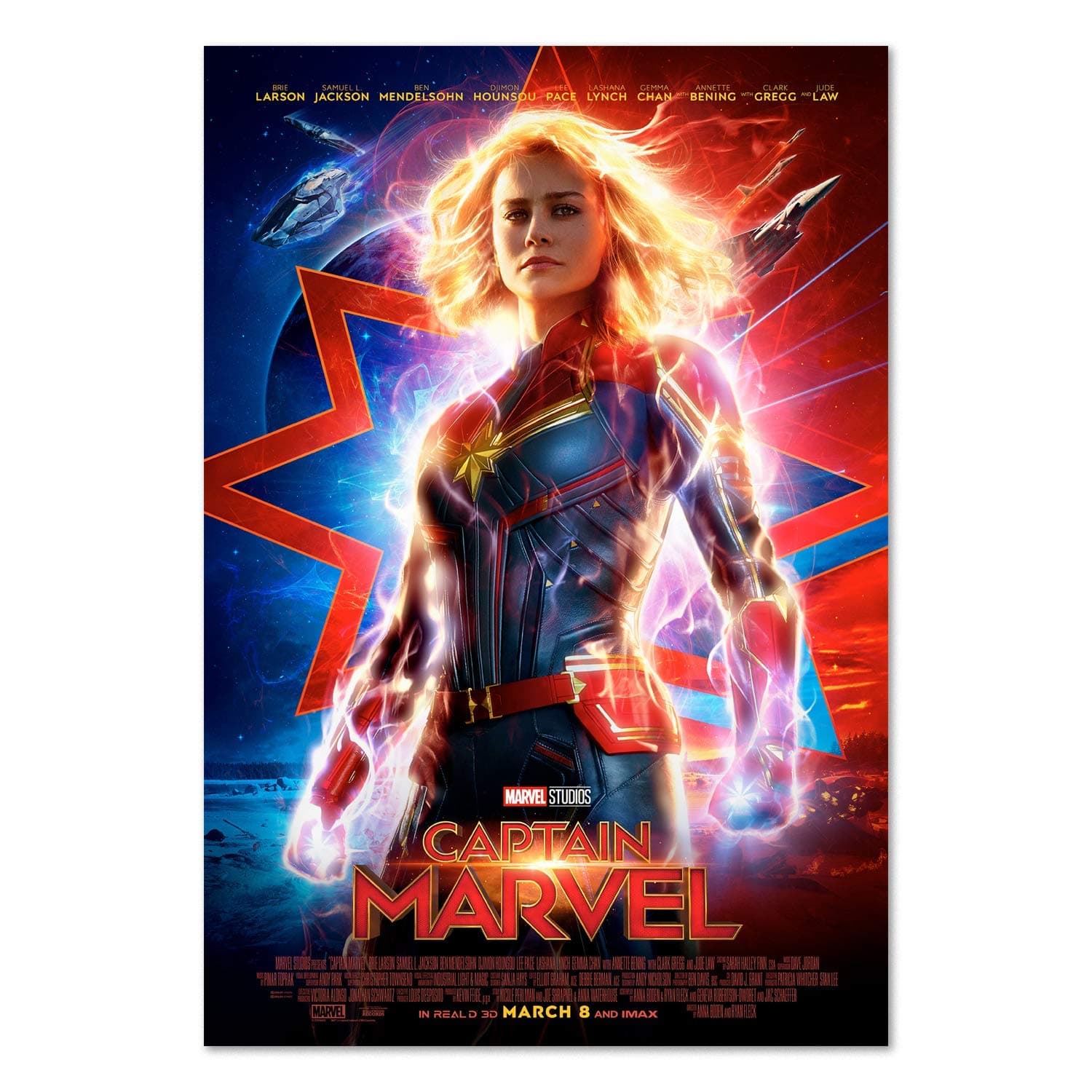 Printing Pira Captain Marvel Poster - Exclusive Art - 2019 Movie (24x36)