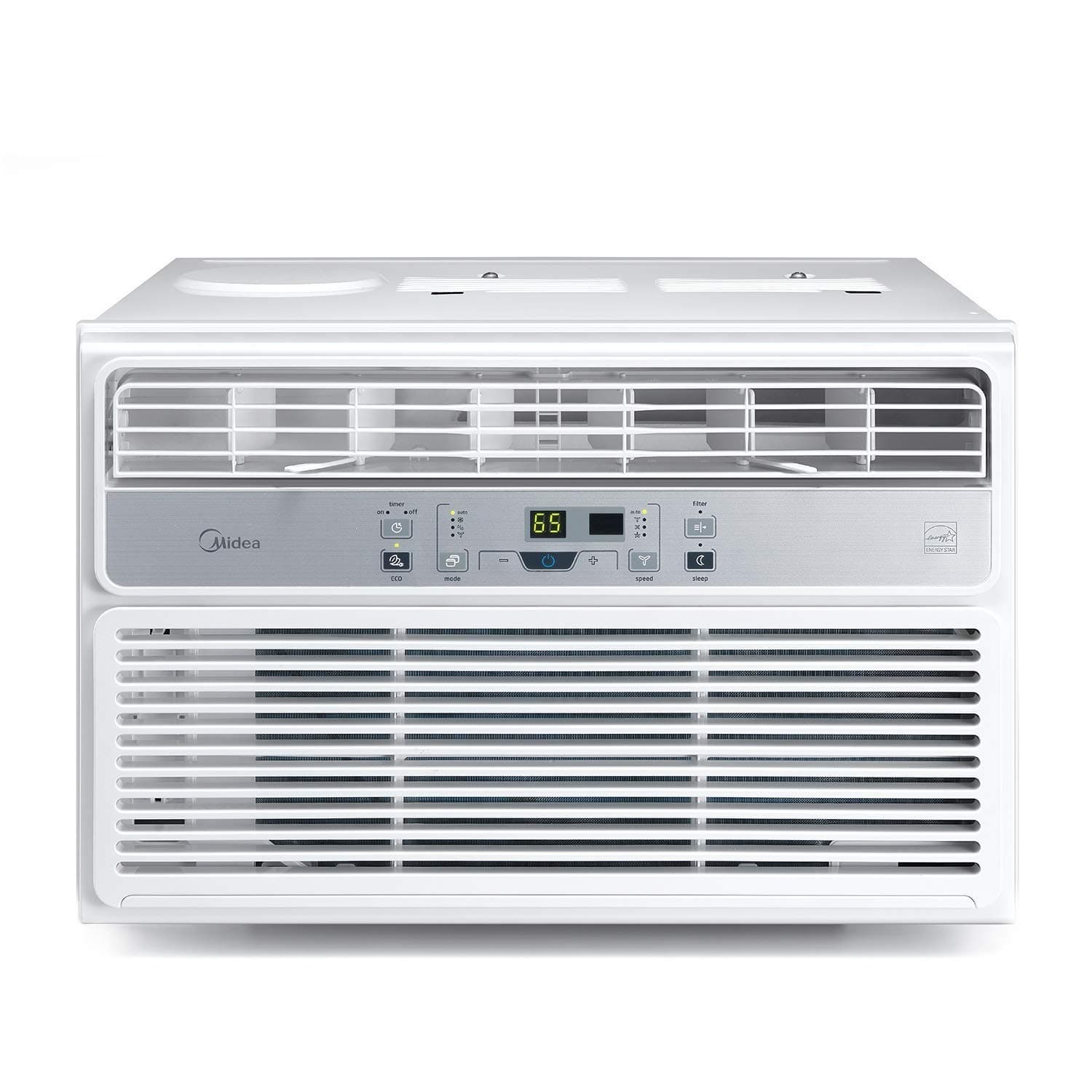 MIDEA EasyCool Window Air Conditioner - Cooling, Dehumidifier, Fan with remote control - 10,000 BTU, Rooms up to 450 Sq. Ft. (MAW10R1BWT Model) (Renewed)