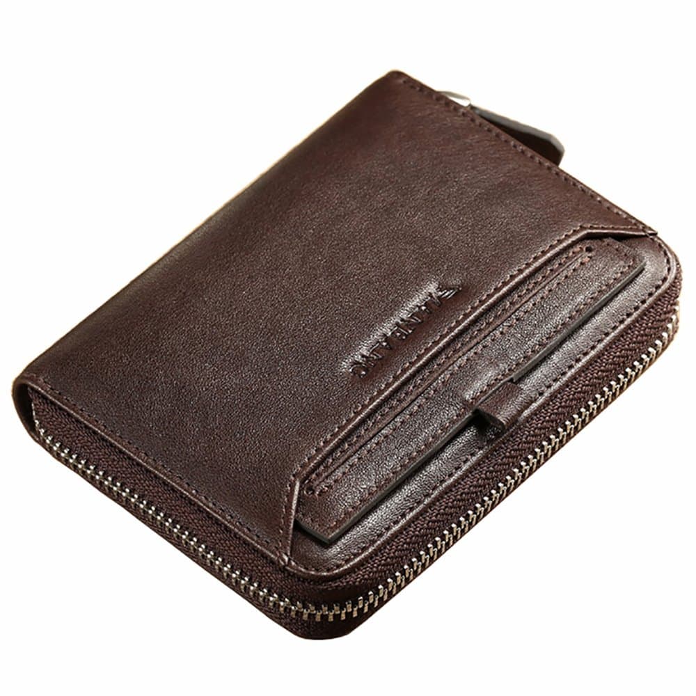 MANBANG Genuine Veg-tanned Leather Wallet for Men - Removable Insert - Gift Box incl.