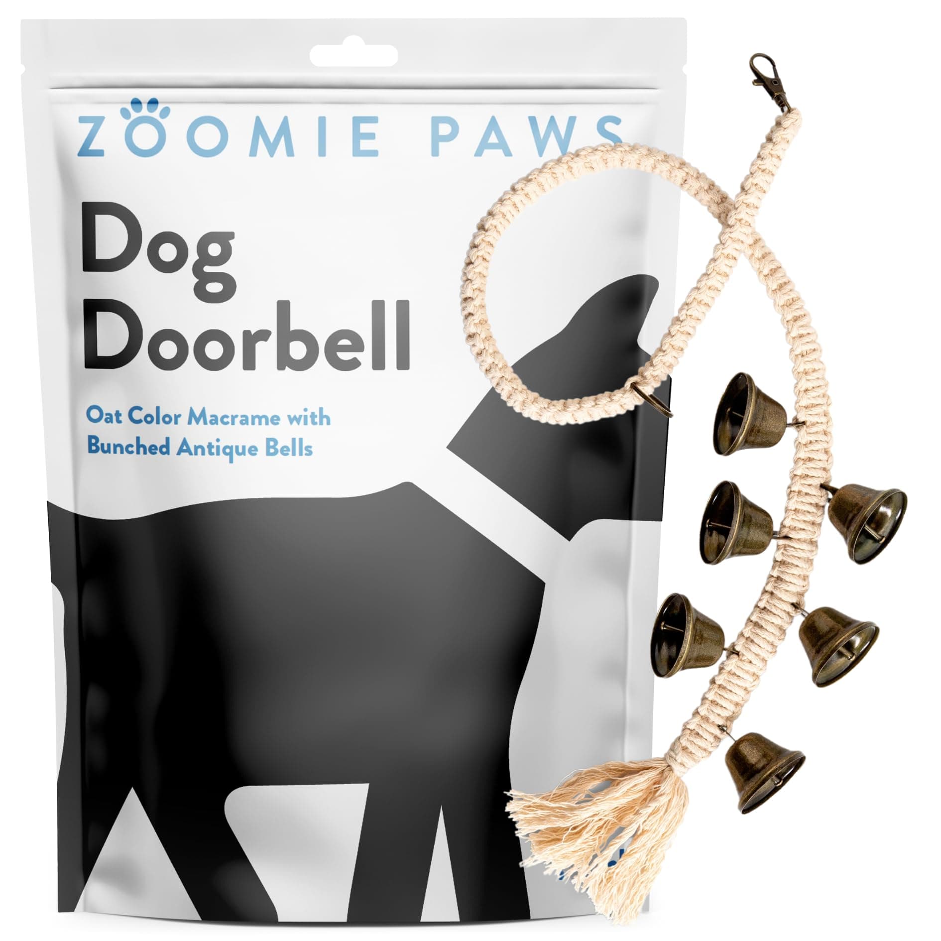 Hanging Door Bells for Potty Training - Decorative Dog Door Bells for Door, Puppy Supplies for Pets, Dogs, & Puppies, Pet Supplies, Dog Training Bells, Dog Essentials, Antique Bells, 1-Pk