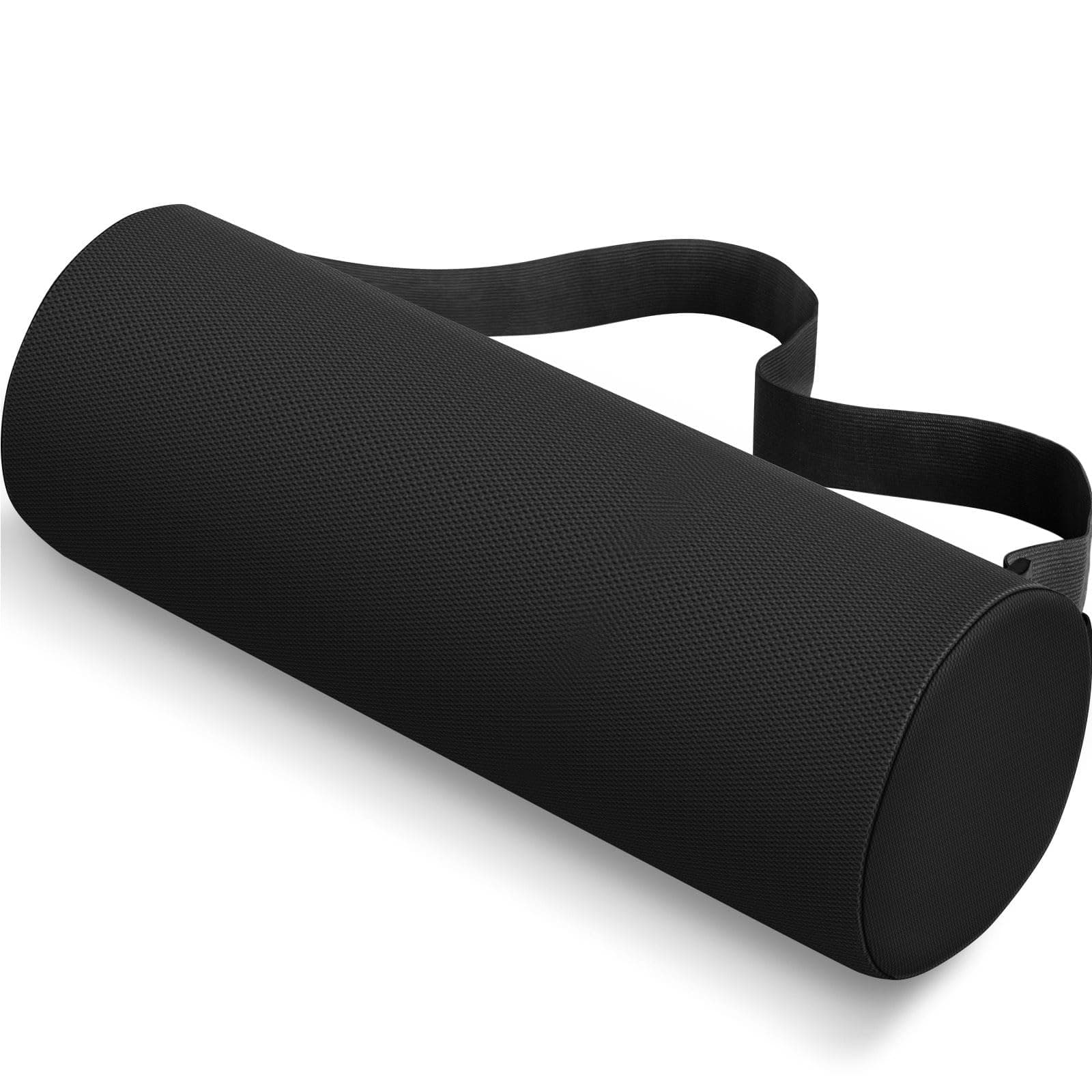 Seat Cushion, Lumbar Roll Support Pillow, Office Chair, Car Gaming Chair, Memory Foam Back Cushion with Washable Cover, Relieves Back Pain and Improves Posture, Black