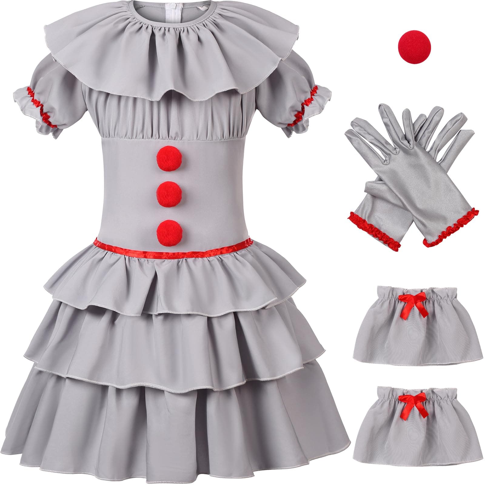 GorkonpyClown Costume for Girls Halloween Dress Up Costume