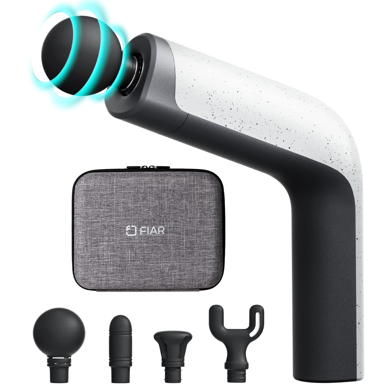 Fiar Massage Gun Deep Tissue, Percussion Muscle Massage Gun for Athletes, Handheld Percussion Electric Muscle Massage Gun for Sport Soreness Relief, Portable Lightweight Electric Muscle Massager
