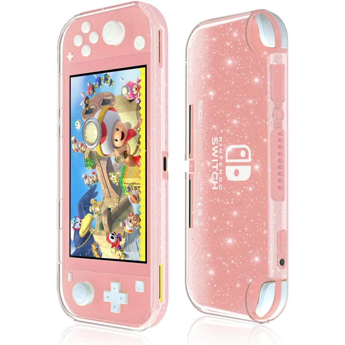 Protective Case, Liquid Crystal Glitter Bling Soft TPU Cover with Shock-Absorption and Anti-Scratch Protective Case-for Nintendo Switch Lite 2019