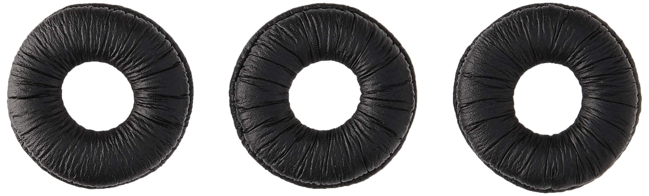 Ear Cushion Pads Leatherette 3-Pack - Made for Plantronics Cordless CS50, CS55, CS60, Jabra 2100, 2110, 2124, 2125, 9300, 9330, 9350 - Mitel Headsets 5330, 5340, 5360 67063-01, 14101-08 by Global Teck