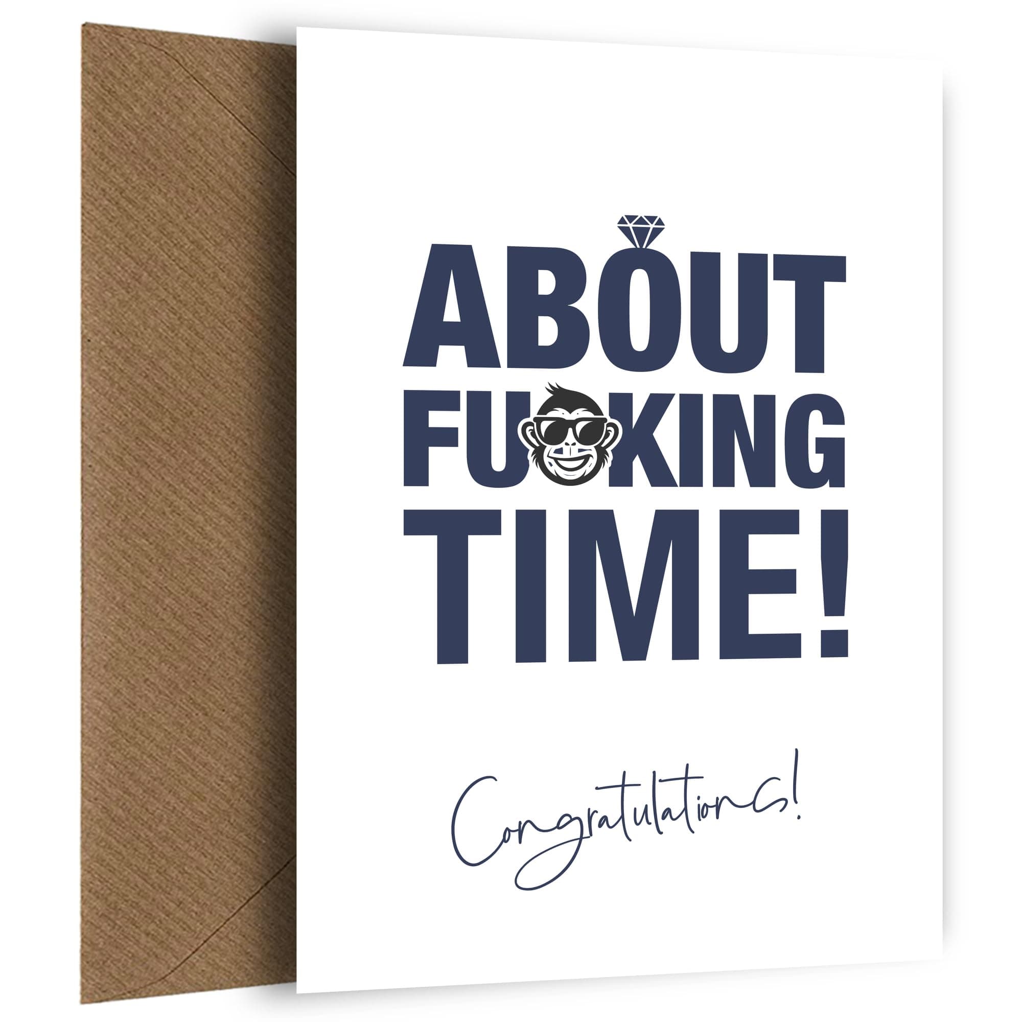Offensive Engagement Cards for Couples inc Sister, Daughter, Son, Fiance and Fiancee - Rude and Funny Happy Engagement Card for Congratulations on Wedding Proposal or Popped the Question