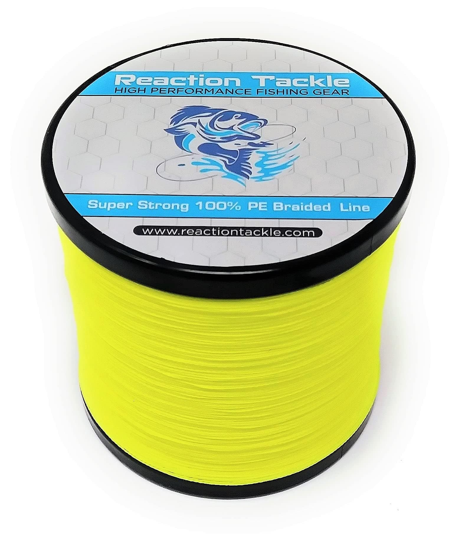 Reaction Tackle Braided Fishing Line - Pro Grade Power Performance for Saltwater or Freshwater - Coloured Diamond Braid for Extra Visibility