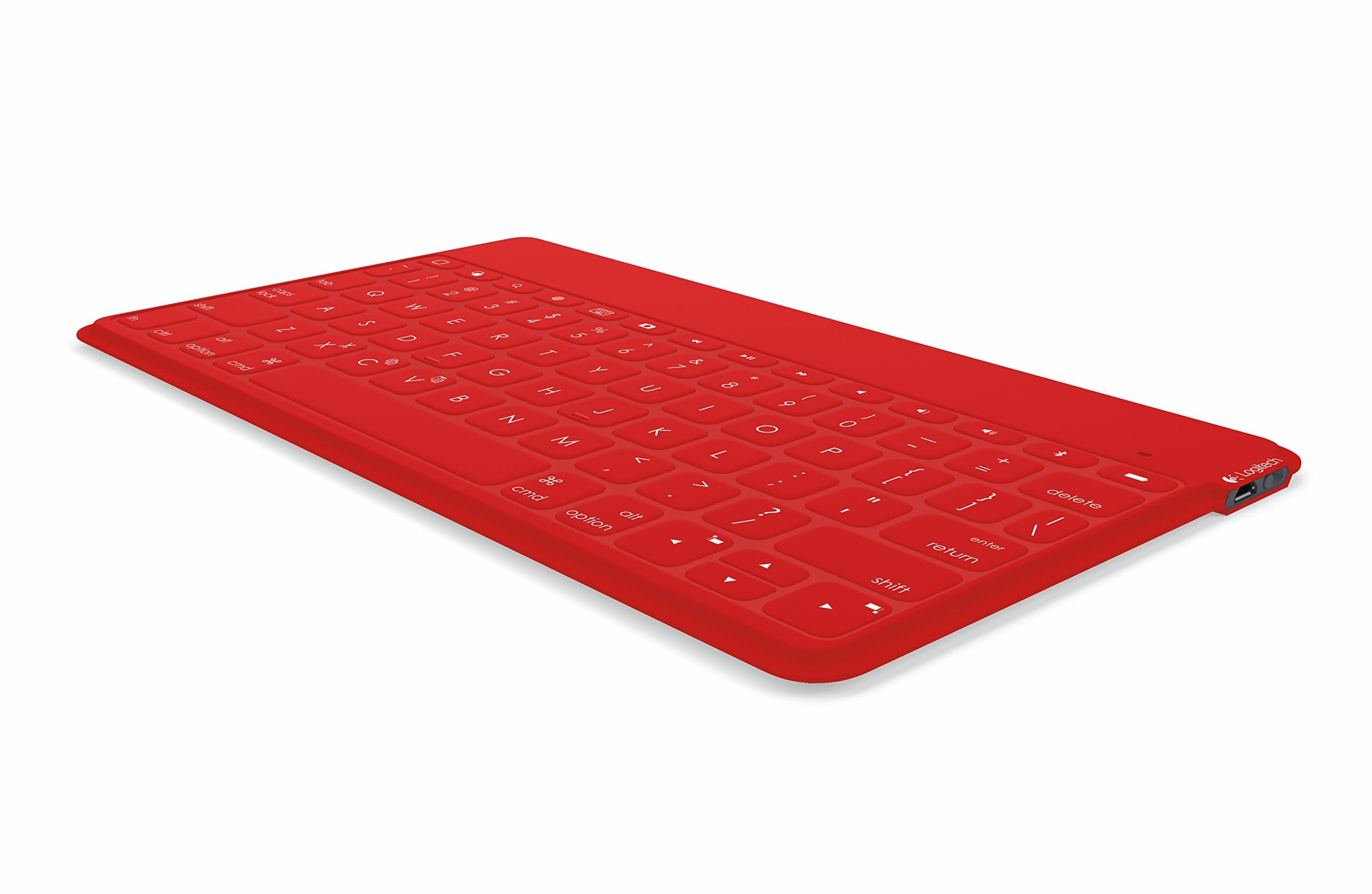 Logitech Keys-To-Go Ultra-Portable Bluetooth Keyboard for Tablets, Red