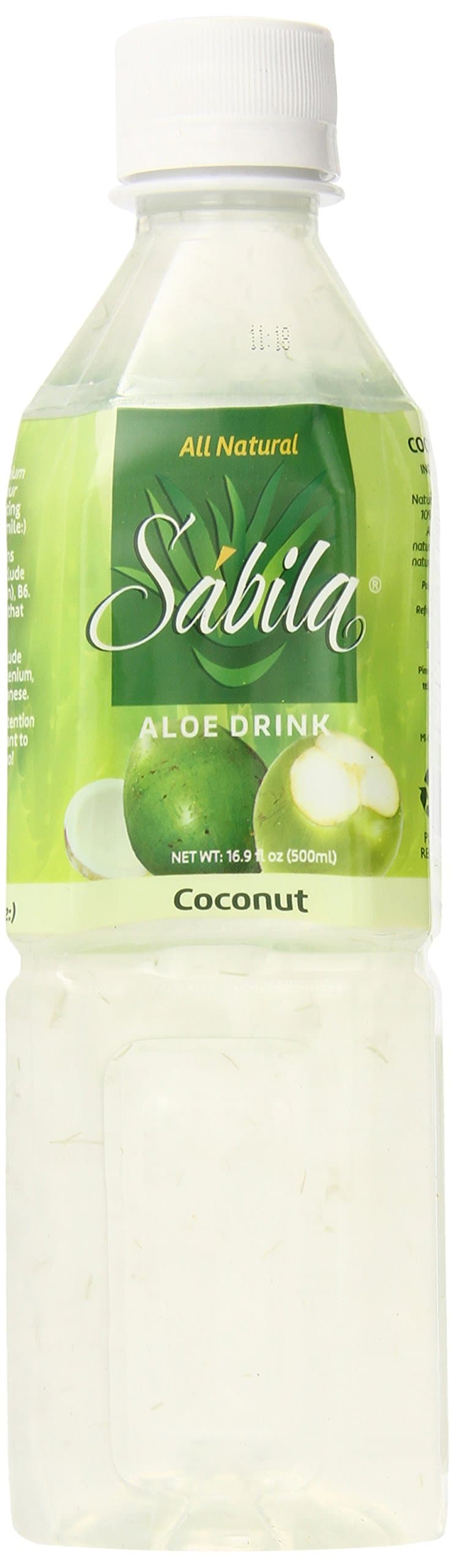 Sabila Aloe Drink, Coconut, 16.9 Ounce (Pack of 20)
