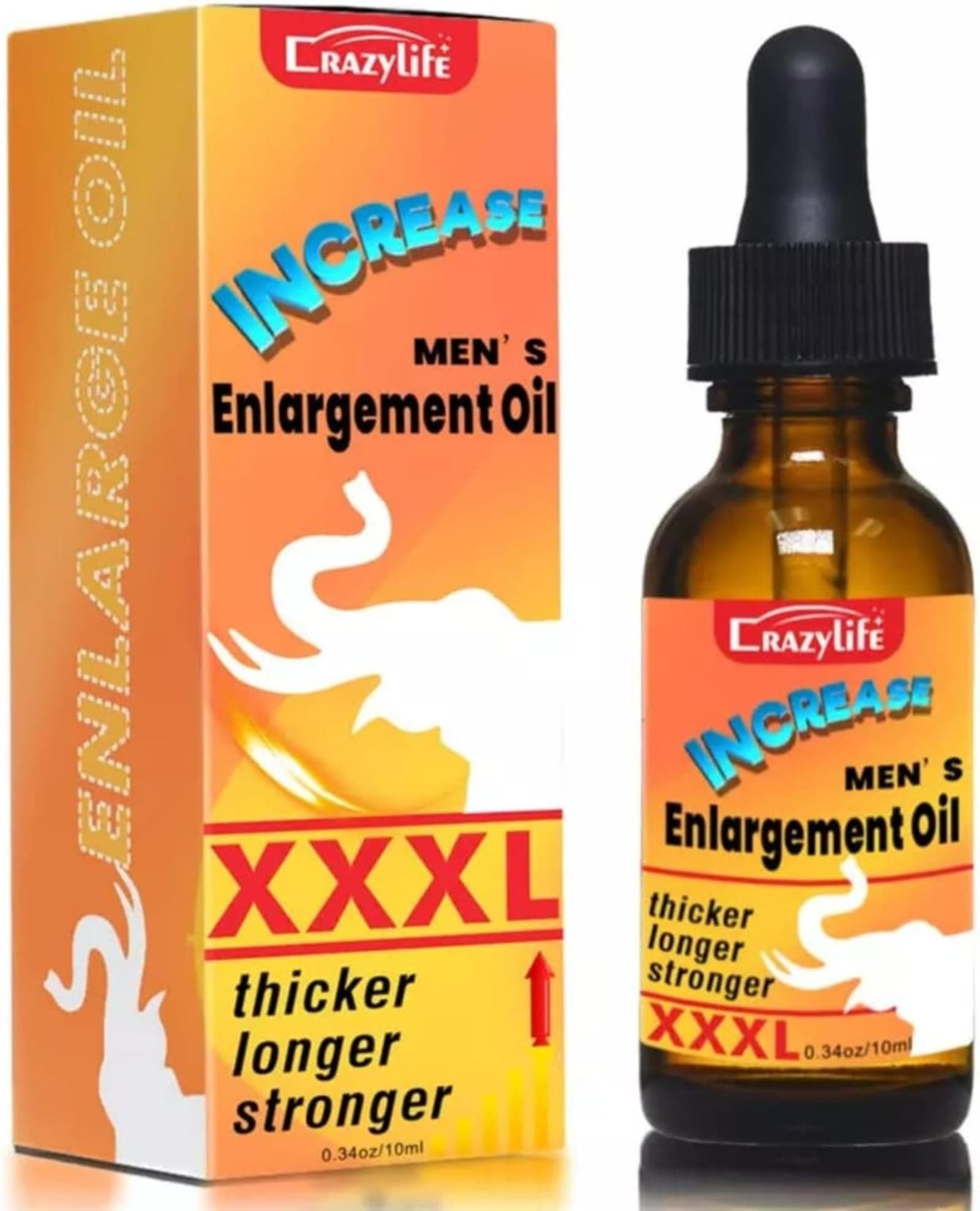 Massage Oil for Men, Male Enlarger Oil Growth Oil Fast Big Thick Long by CrazyLife for Men Enlargement 10ML by Tonisabery