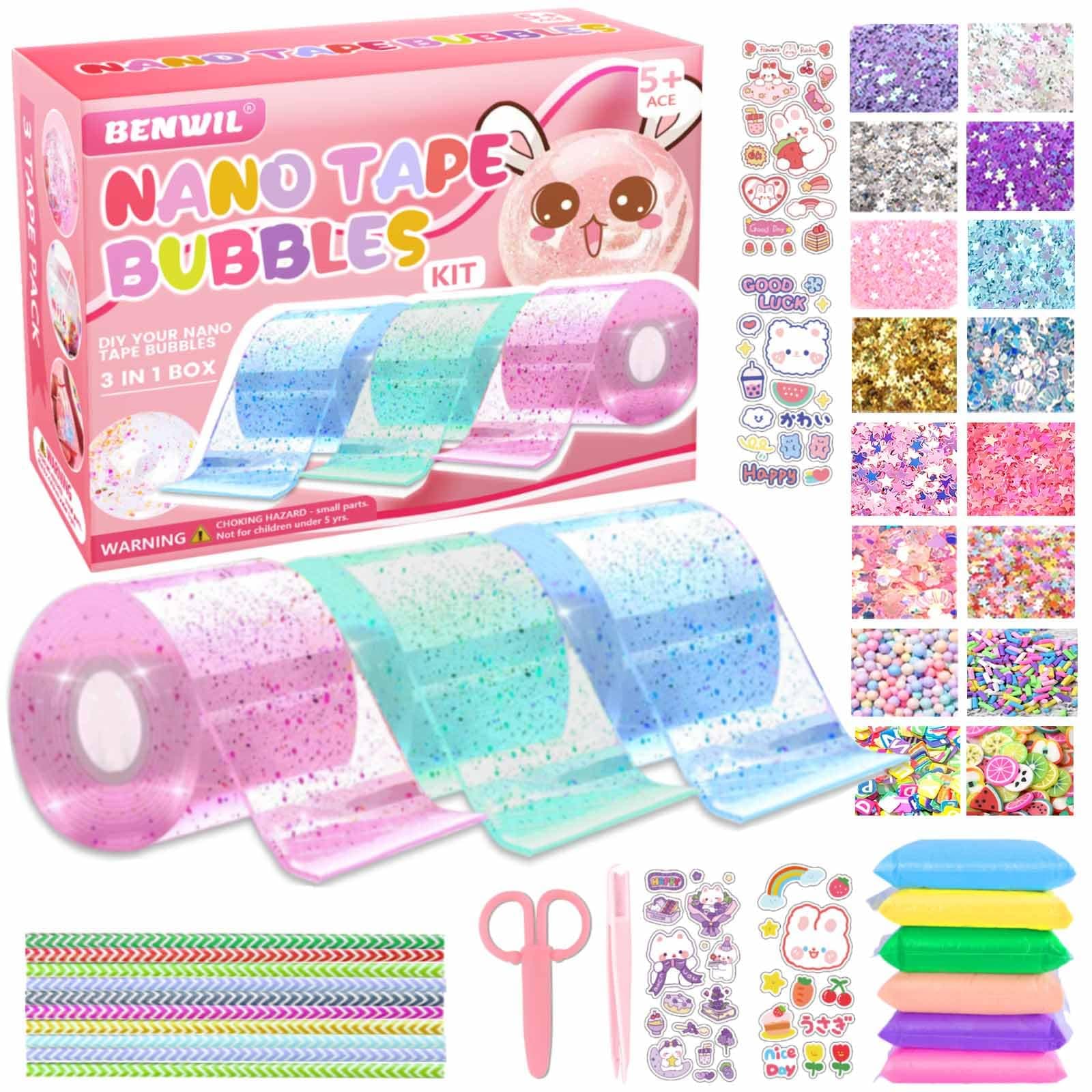 Nano Tape Bubble Kit for Kids, Squishy Making Maker Kit, Birthday Gifts for 4 5 6 7 8 9 10 Year Old Girls Girl, Kids Toys for Girls 4-6 6-8 8-10 10-12