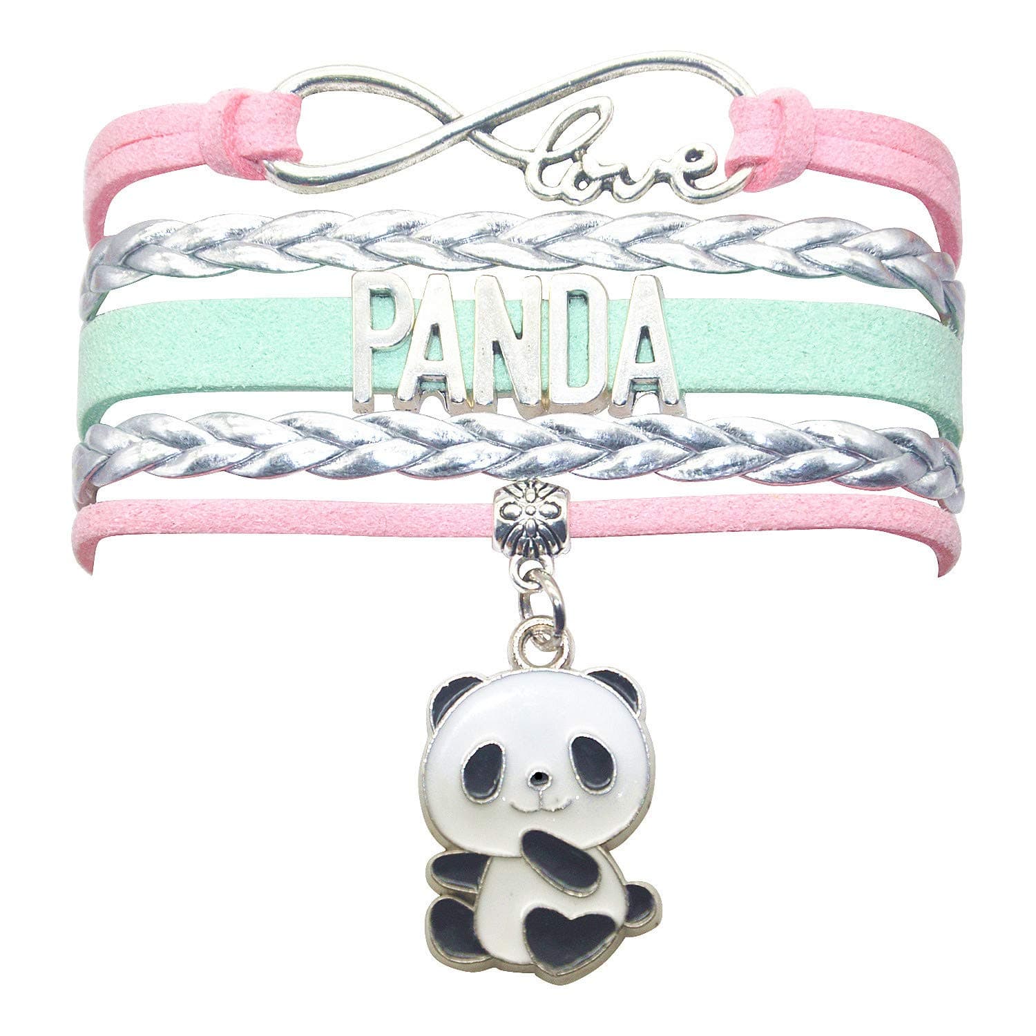 HCChanshi Panda Charm Bracelet - Infinity Love Design For Women Men Adult Panda Fans and Lovers