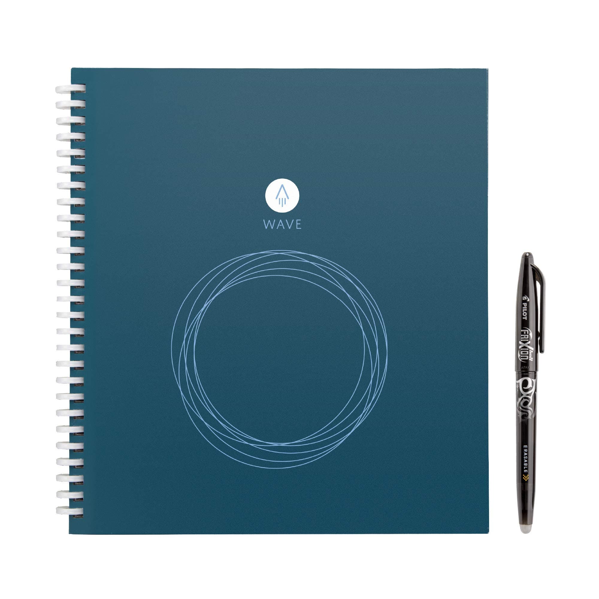 Rocketbook Wave Smart Notebook - Dotted Grid Eco-Friendly Notebook With 1 Pilot Frixion Pen Included - Standard Size (21.6 cm X 24.1 cm), Blue (Wav-S)